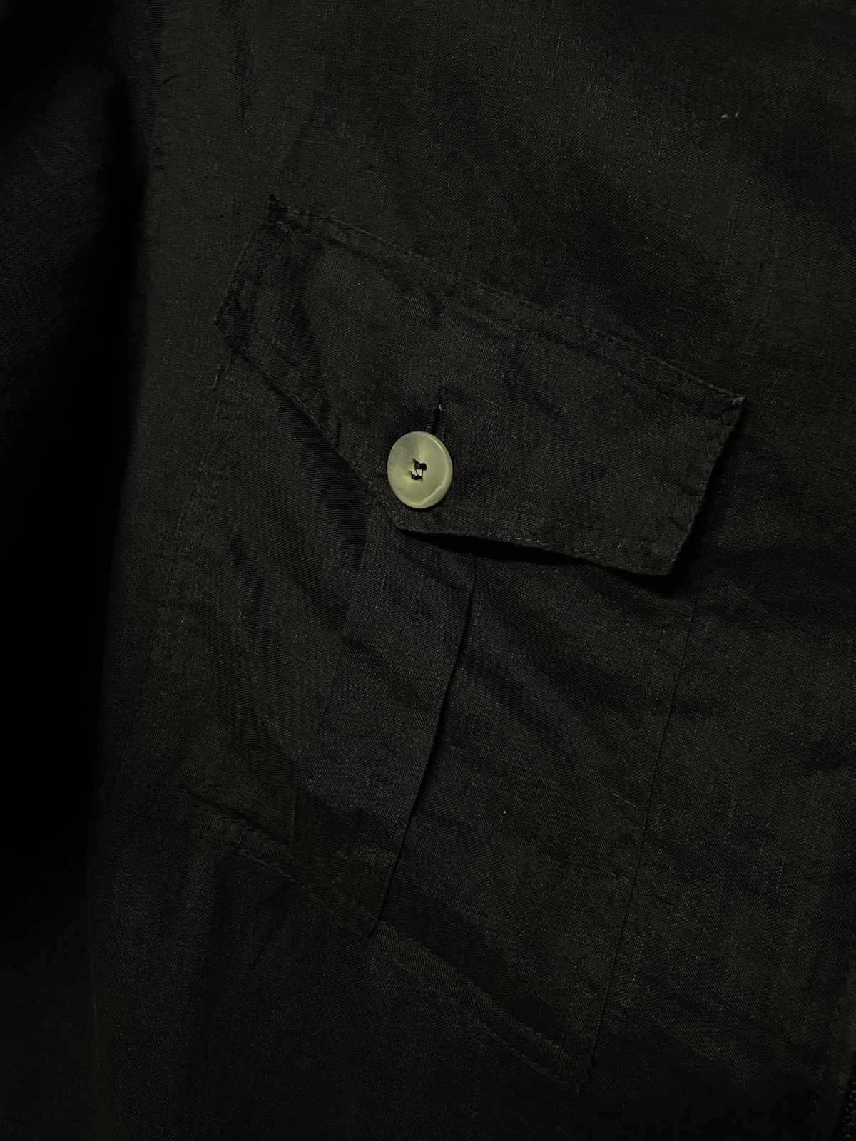 Celine Vintage Designer Celine Paris Zip-Up Minimalist Linen Jacket Size US M / EU 48-50 / 2 - 7 Thumbnail