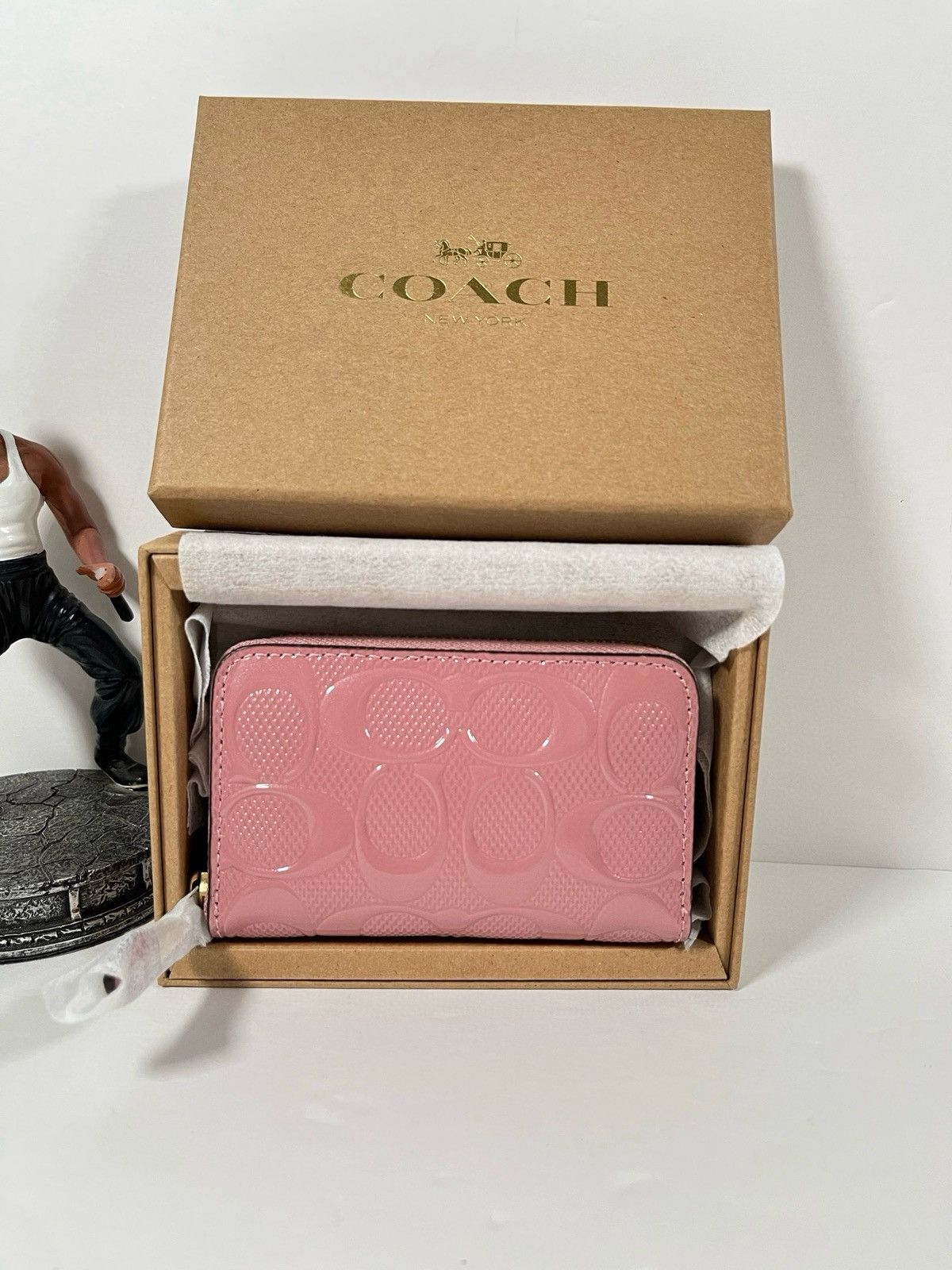 Coach Coach boxed Small Signature Patent Leather Zip Around Wallet Size ONE SIZE - 1 Thumbnail