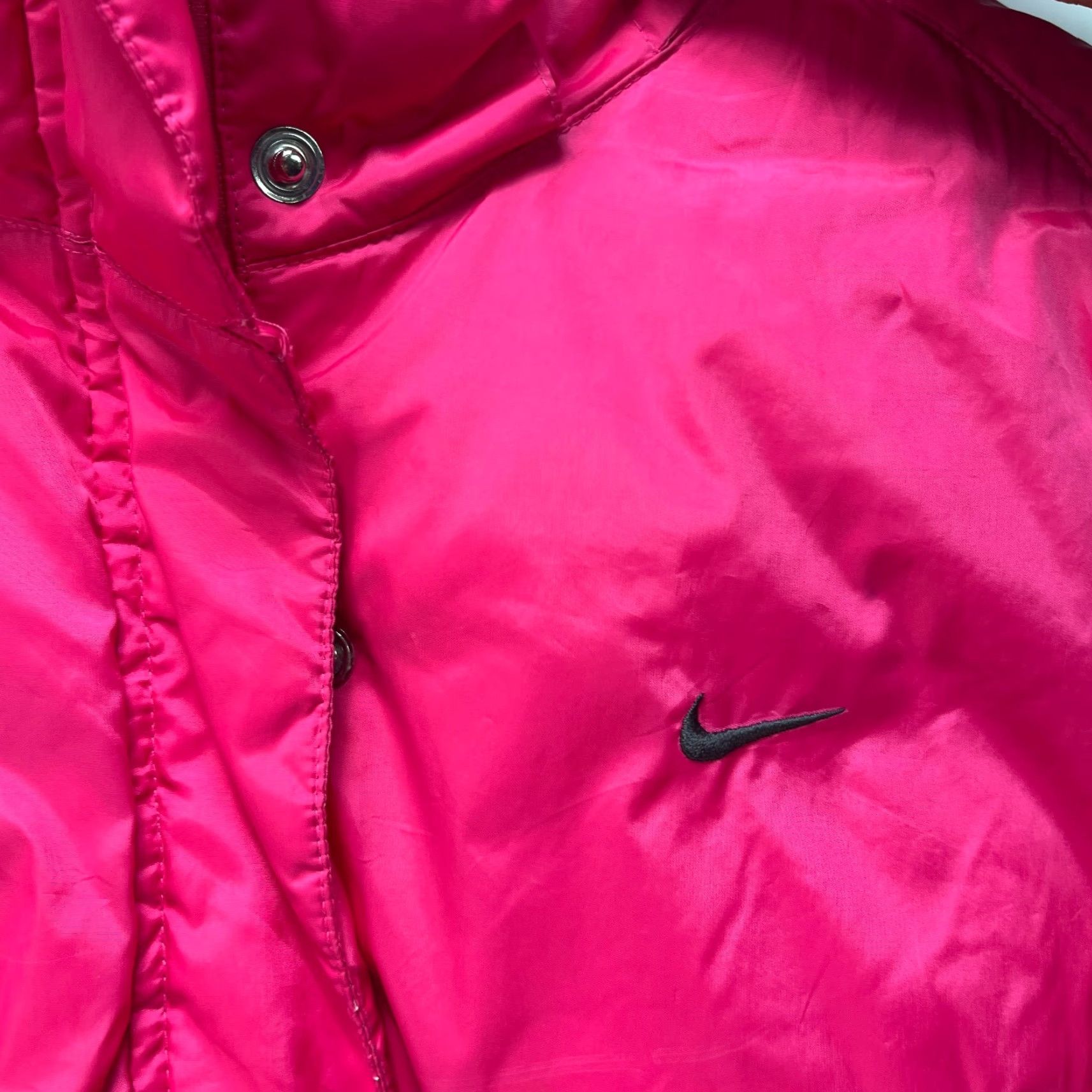 Nike VINTAGE Nike Y2K Puffer Jacket Womens Large Pink Size M / US 6-8 / IT 42-44 - 3 Thumbnail