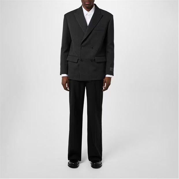 o1g2r1mq0724 Double Breasted Label Jackets in Black