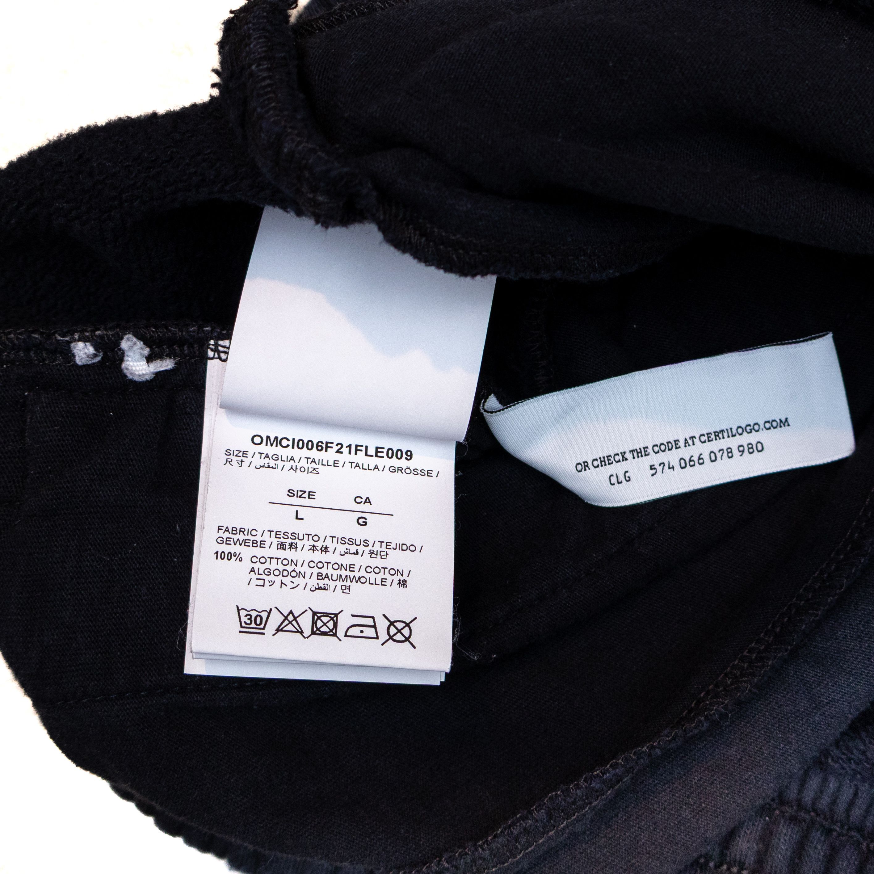 Off-White Off-White Virgil Abloh Men’s Black Cotton Sweat Shorts Logo Size US 36 / EU 52 - 7 Thumbnail