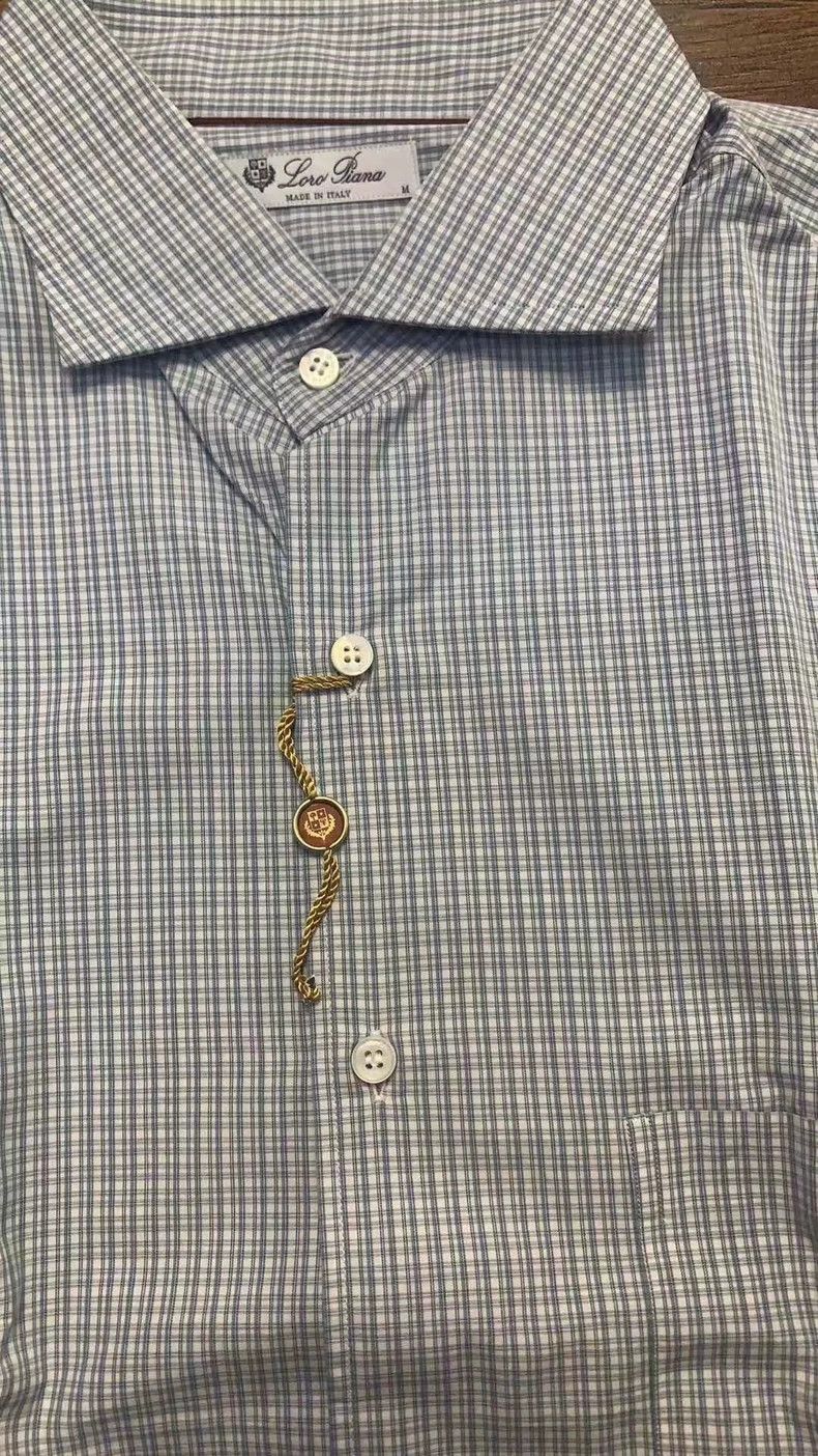 Loro Piana LORO PIANA Pure cotton men's shirts Size US M / EU 48-50 / 2 - 3 Thumbnail