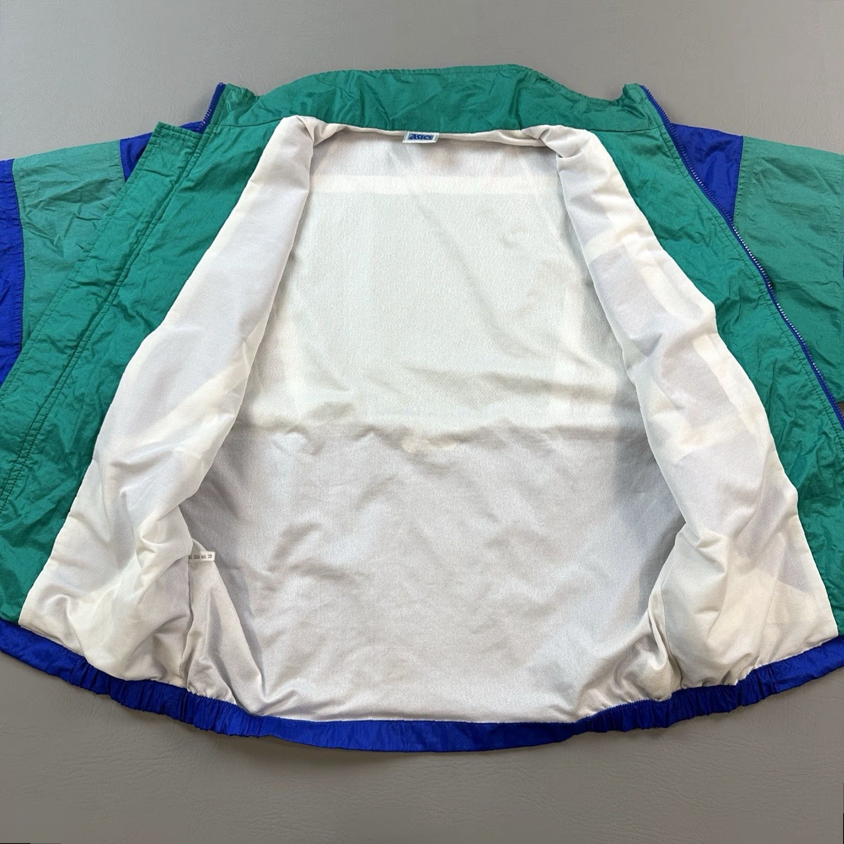 Asics VINTAGE ASICS Jacket Mens Medium Blue Teal Full Zip Lined Windbreaker 90s Size US M / EU 48-50 / 2 - 7 Thumbnail