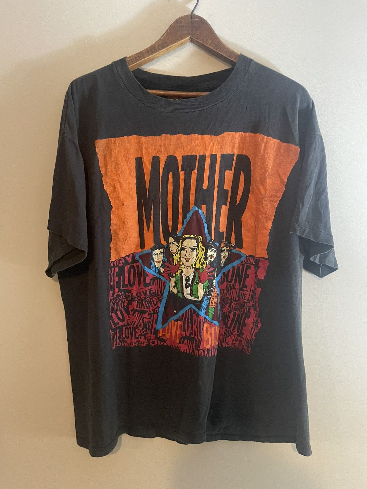 image of Band Tees x Rock T Shirt Vintage 1990 Mother Love Bone Band T Shirt in Black, Men's (Size XL)