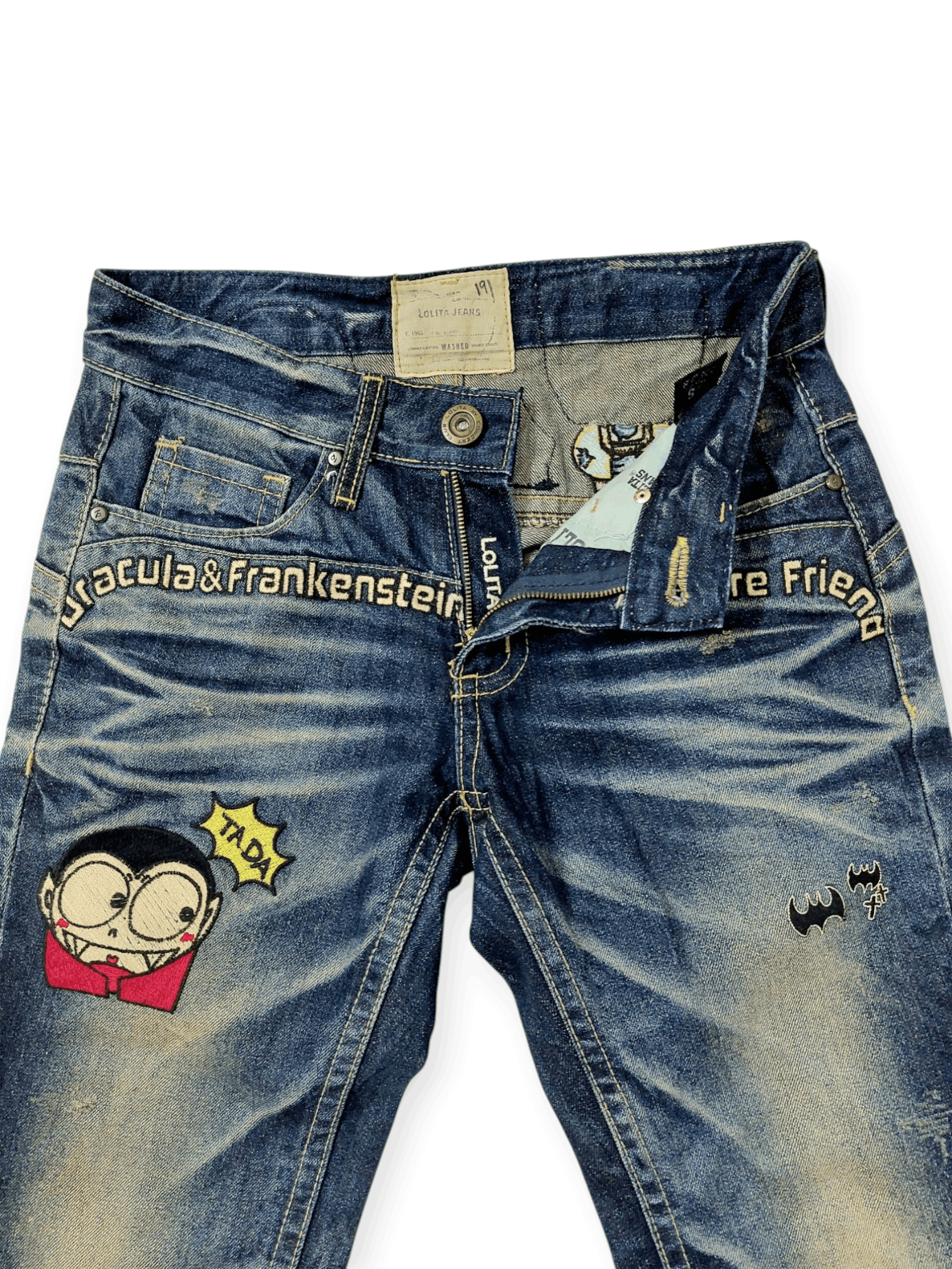 Other Yoshitomo Nara x Lolita Embroided Dracula Frankenstein Size US 30 / EU 46 - 5 Thumbnail