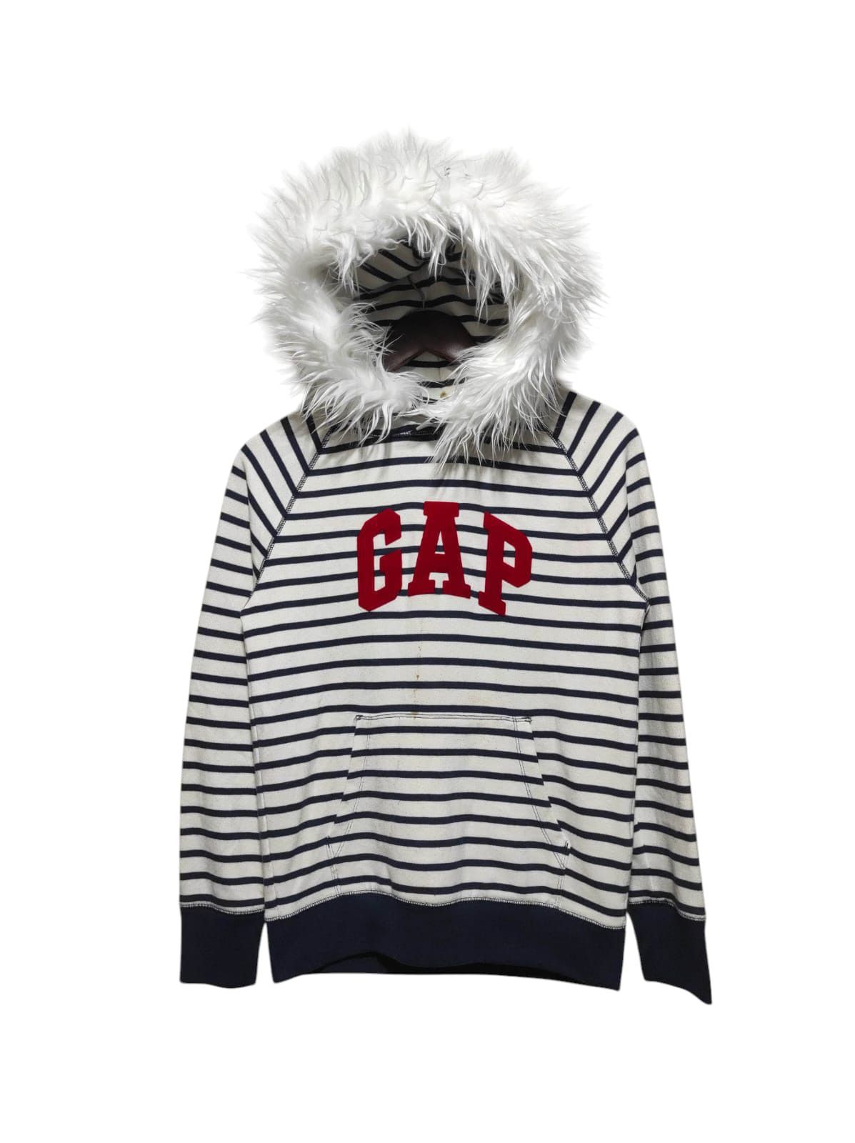 Gap GAP Stripe Fur Hoodie i6w9 Lgb Style Size US XXS / EU 40 - 1 Thumbnail