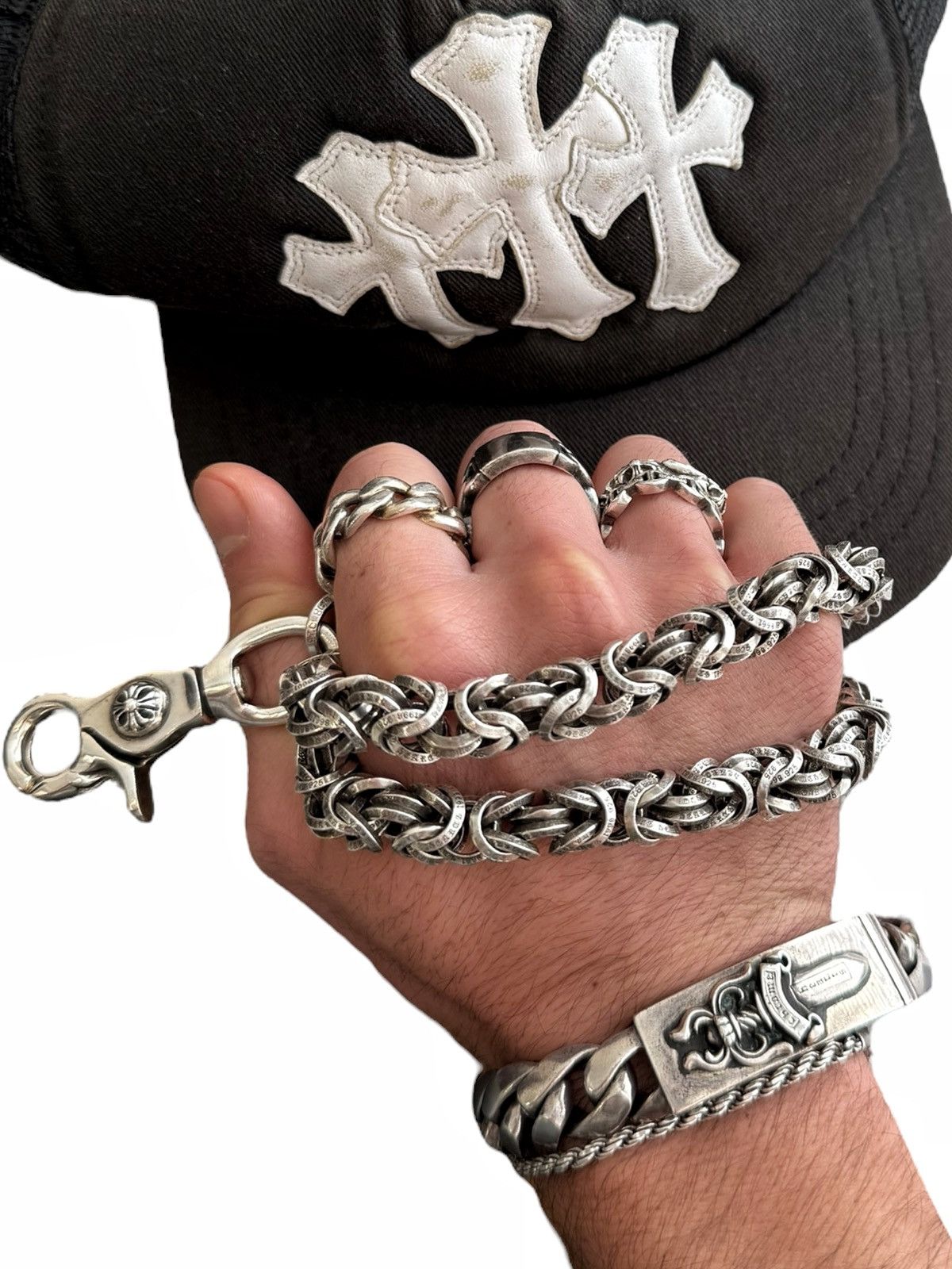 Chrome Hearts Interweave B Chain Wallet Rings Chain w Lobster Clasp Size ONE SIZE - 3 Thumbnail