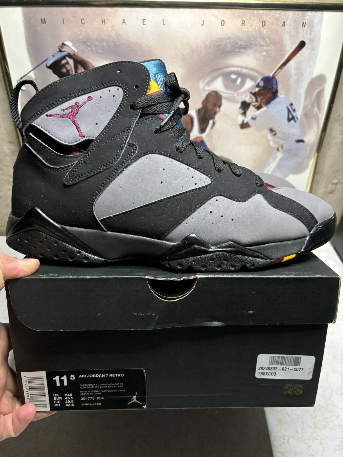 Jordan Brand Air Jordan 7 Retro 2015 Bordeaux 2015 Size US 11.5 / EU 44-45 - 1 Thumbnail