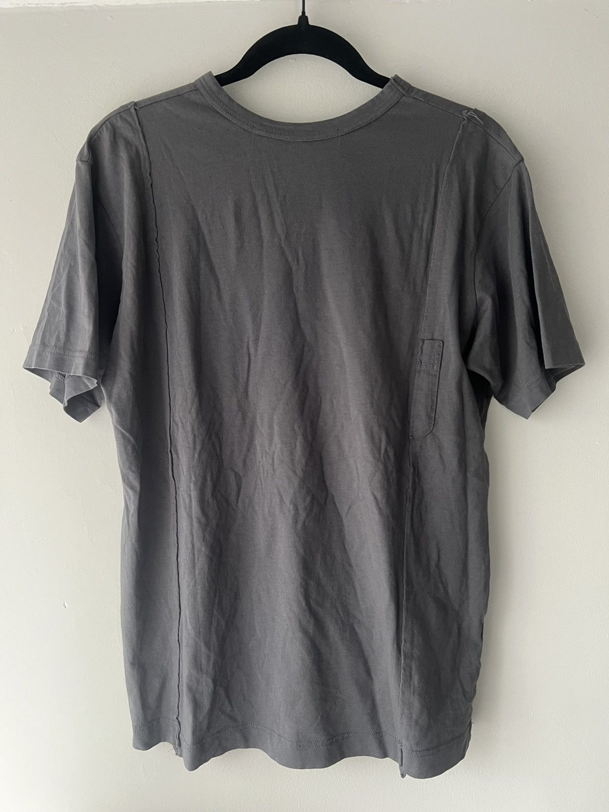 Comme des Garcons SHIRT Comme des Garçons SHIRT Grey Reconstructed Panel Pocket Tee Size US L / EU 52-54 / 3 - 1 Thumbnail