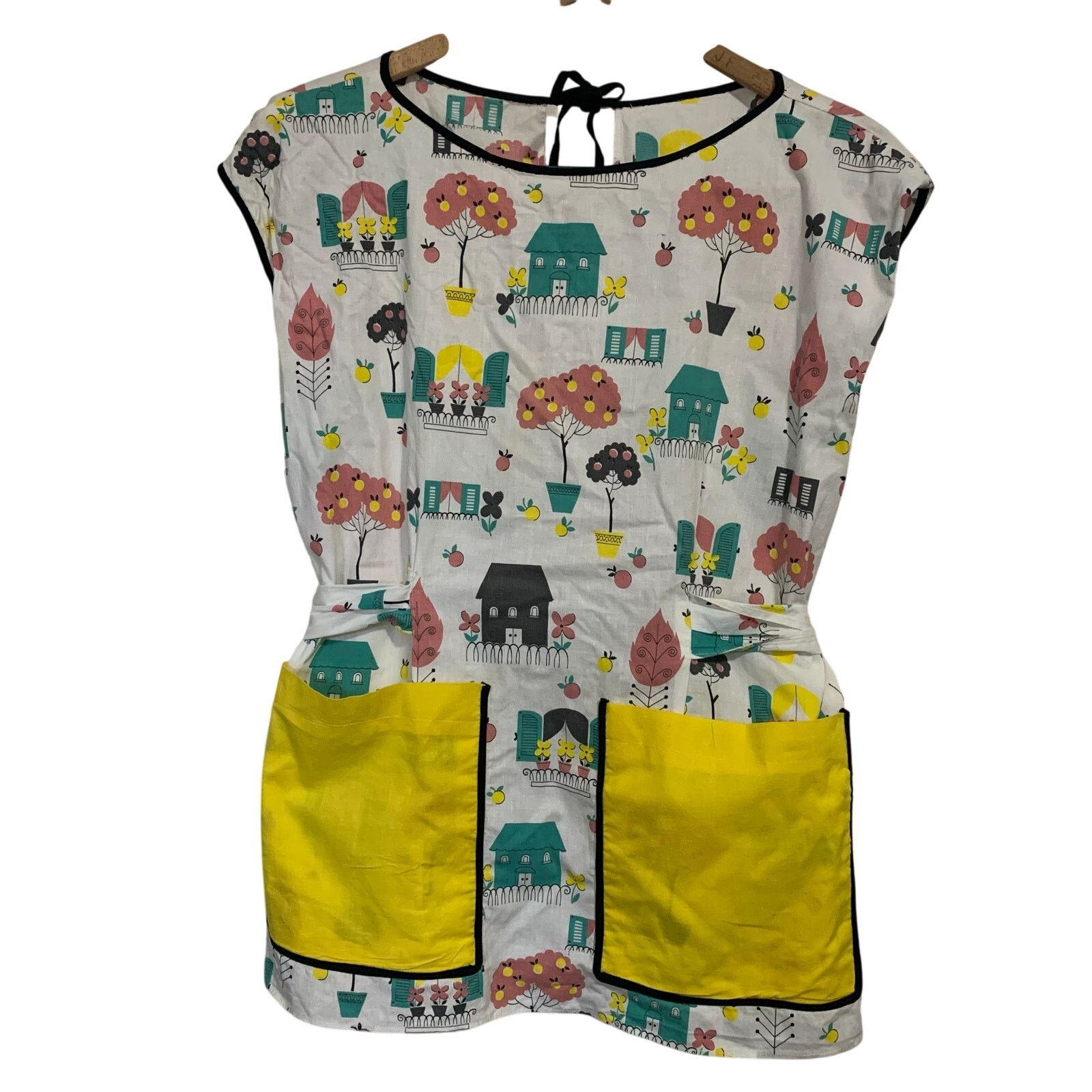 Handmade Handmade Kid’s 1970’s Apron Front Pockets Back Tie One Size Size S / US 4 / IT 40 - 1 Thumbnail
