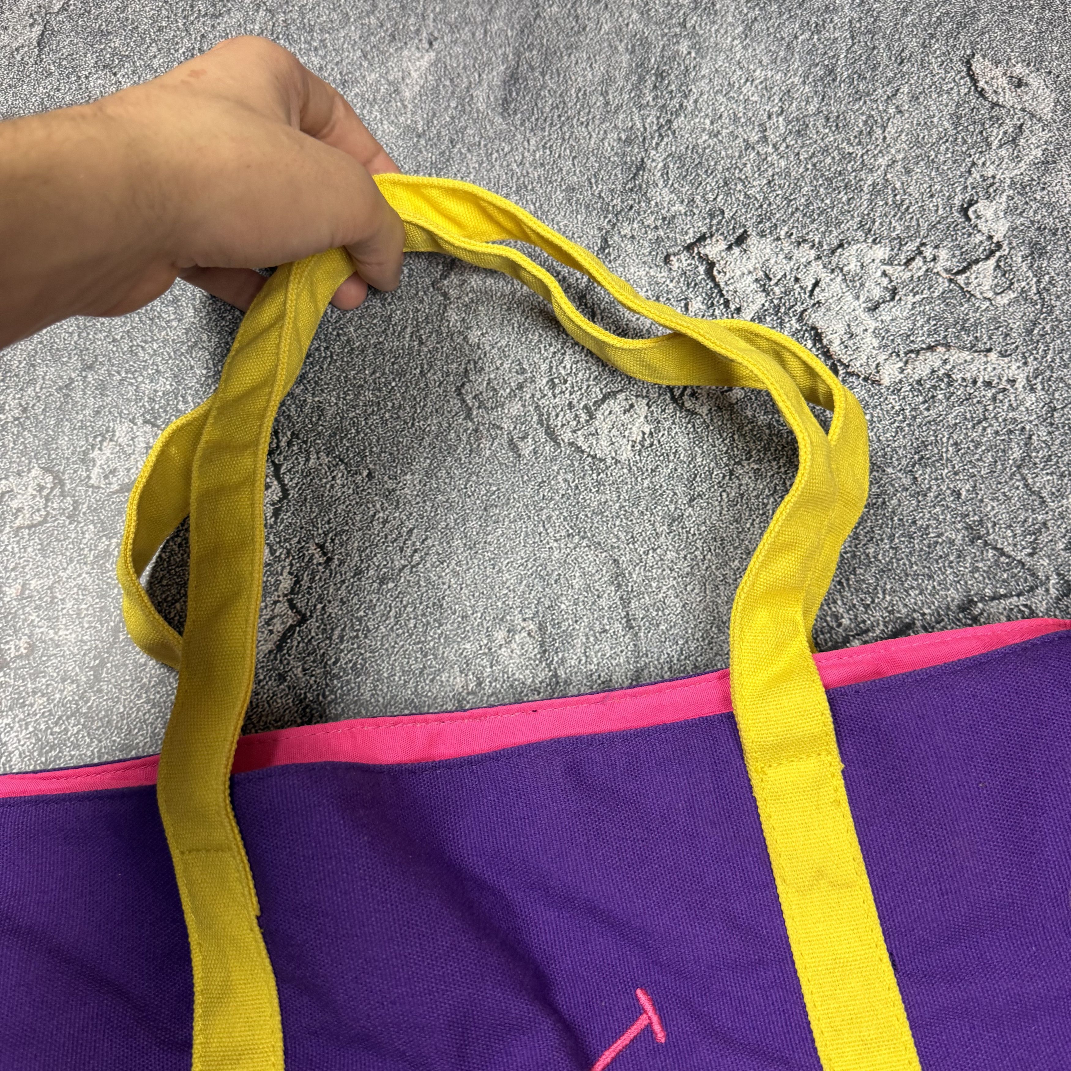 Polo Ralph Lauren Polo Ralph Lauren FRAGRANCES Pink Blue Cotton Tote Hand Bag Size ONE SIZE - 3 Thumbnail