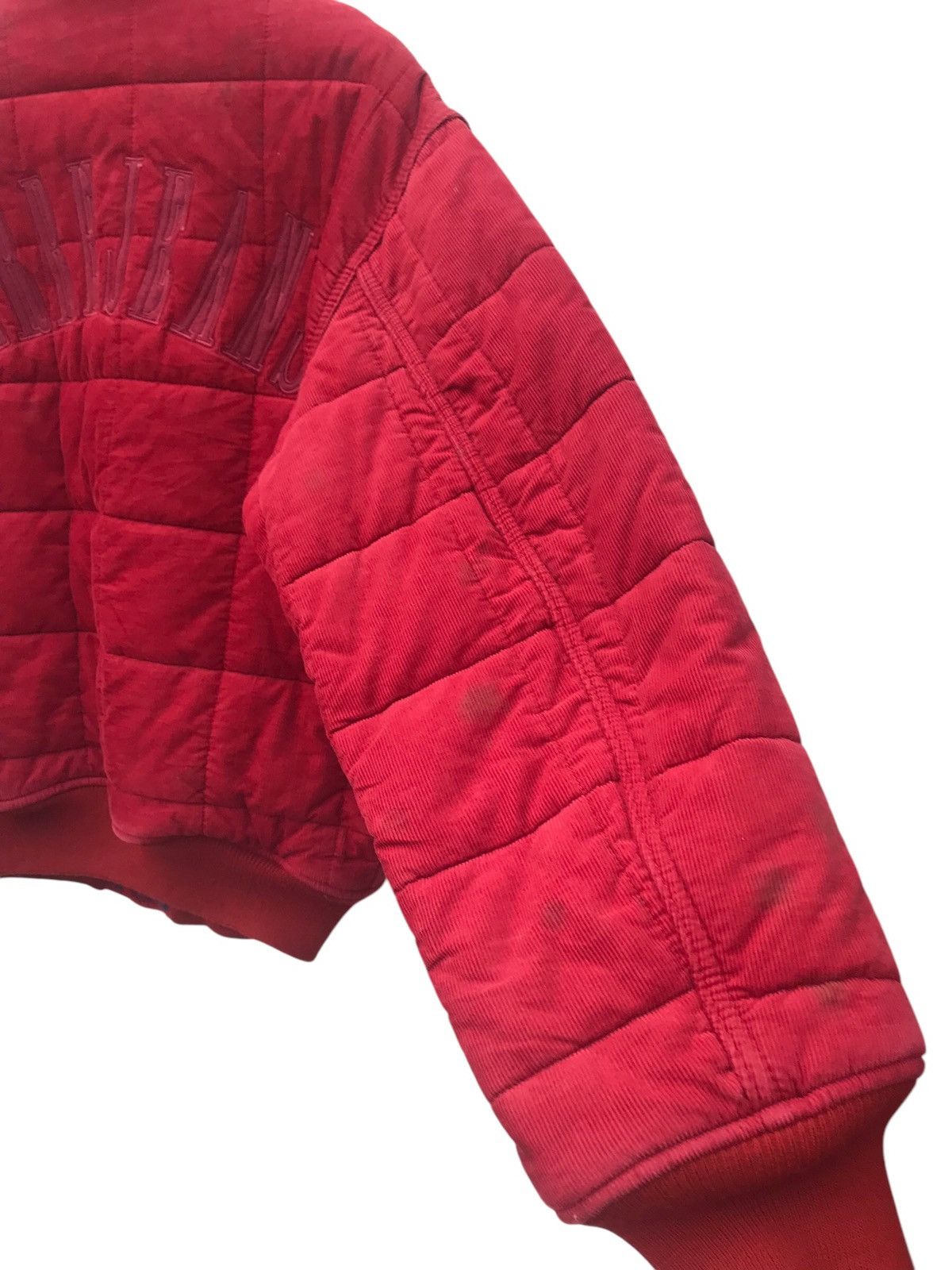Ferre Ferre Jeans Italy Bombers Corduroy Spellout Jacket (STAINS) Size US M / EU 48-50 / 2 - 16 Thumbnail