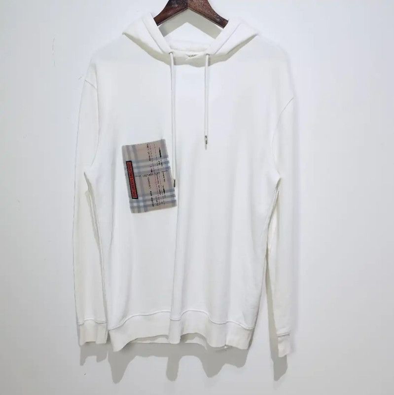 Burberry Burberry White Cotton Women's Hoodie Size XS / US 0-2 / IT 36-38 - 1 Thumbnail