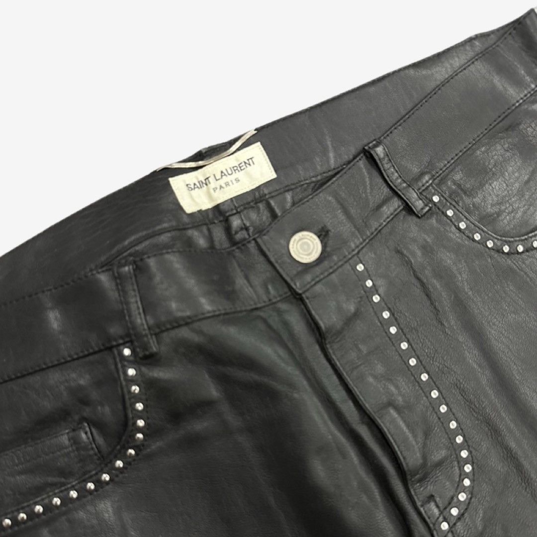 Saint Laurent Paris *RARE* Saint Laurent SS14 Lambleather Pants Sz.50 Size US 34 / EU 50 - 3 Thumbnail