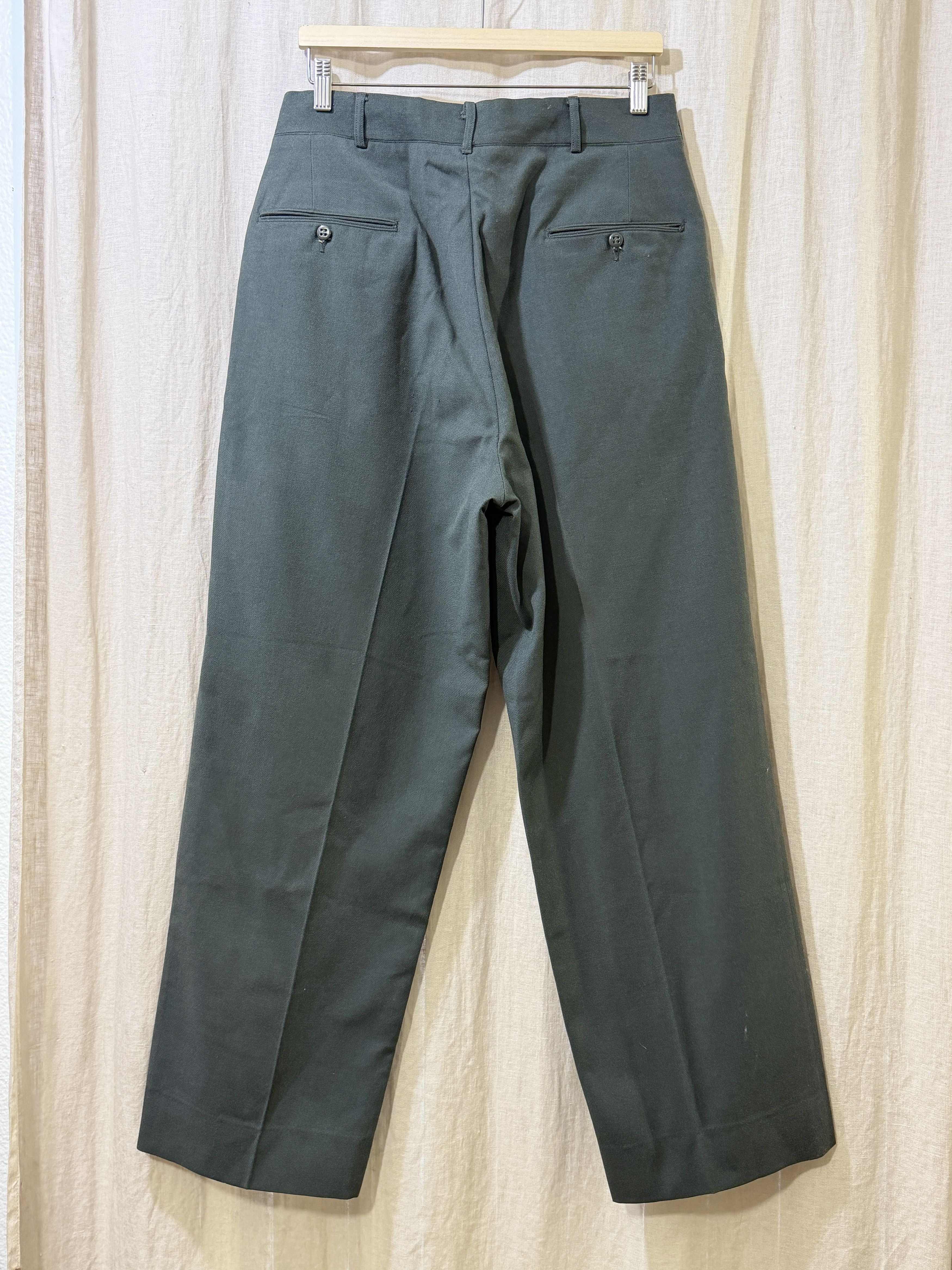 Vintage 1950s Military Wool Trousers Post-Korean War Size US 30 / EU 46 - 12 Thumbnail
