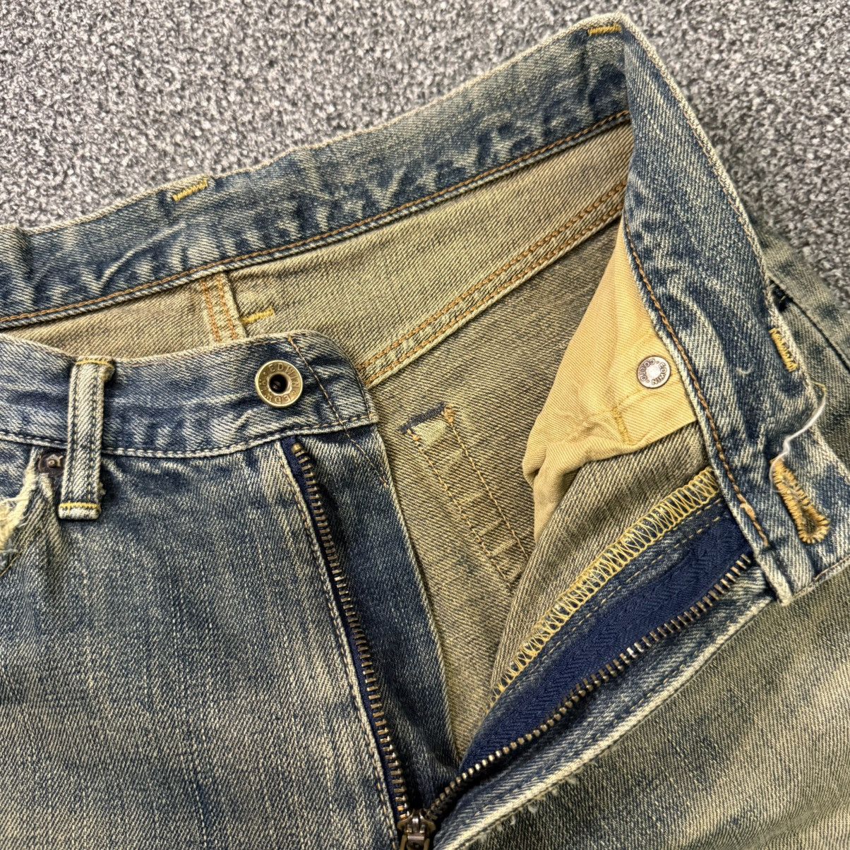 If Six Was Nine Vtg Archival Selvedge Edwin 505xx Thrashed Distressed Mud Size US 29 - 12 Thumbnail
