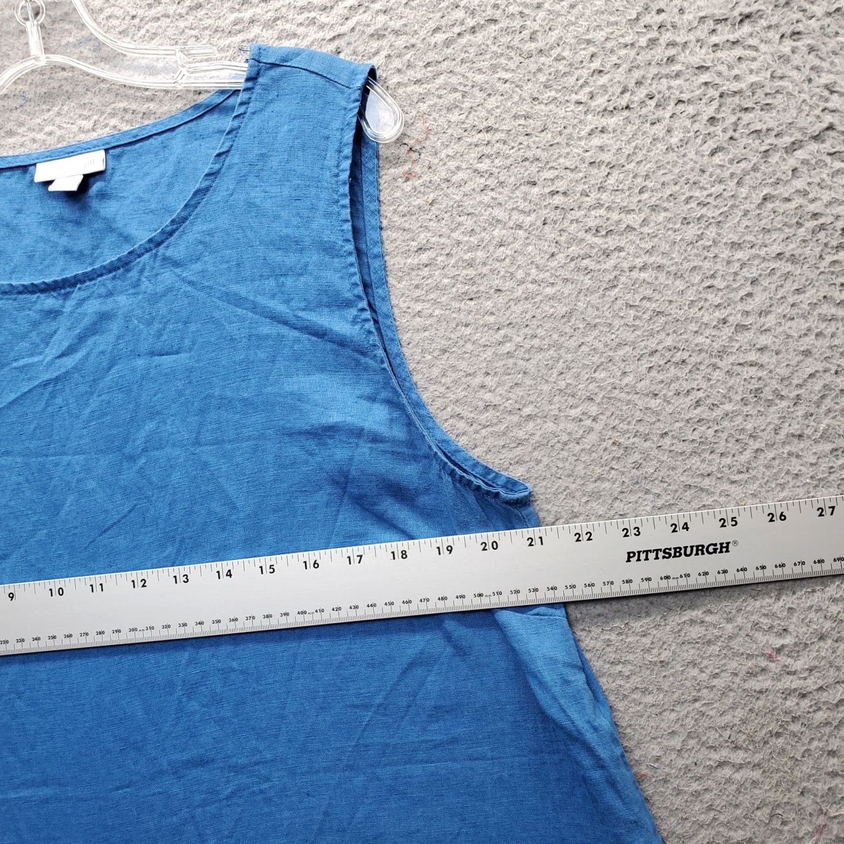 J. Jill J. Jill Tank Top Womens Large Blue Linen Wide Strap Round Neck USA Ship Casual Sleeveless Size L / US 10 / IT 46 - 4 Thumbnail