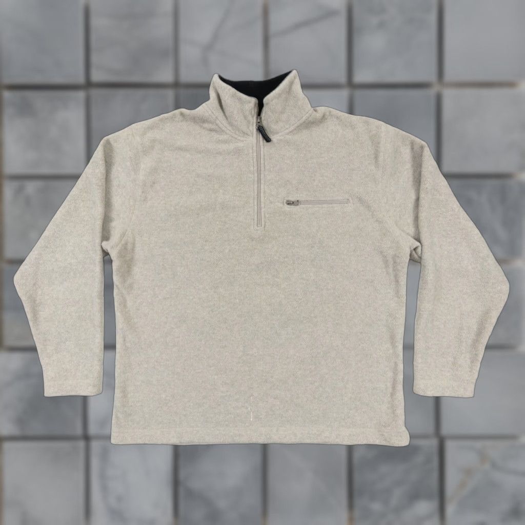 Gap VINTAGE GAP Fleece Pullover Adult Medium Beige 1/4 Zip Long Sleeve Sweater Y2K Mens Size US M / EU 48-50 / 2 - 1 Thumbnail