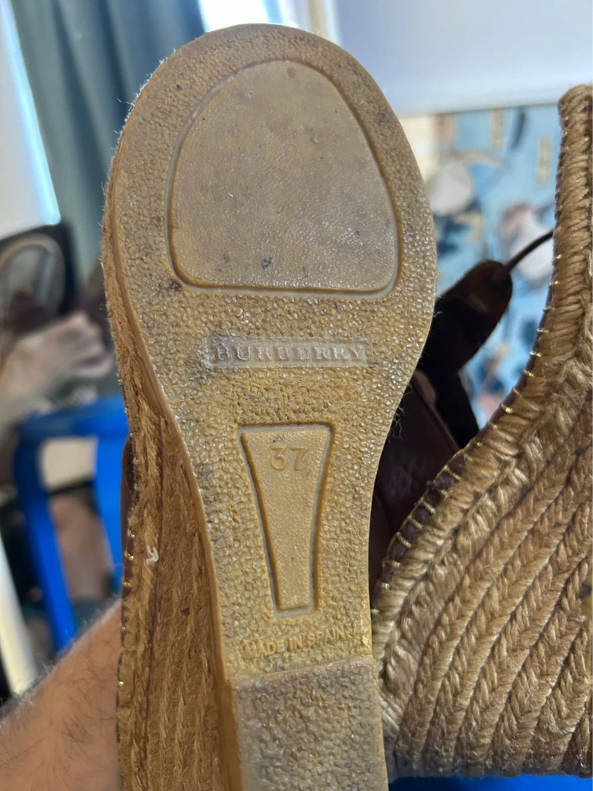 Burberry Burberry Wedge Sandals Size US 7 / IT 37 - 8 Thumbnail