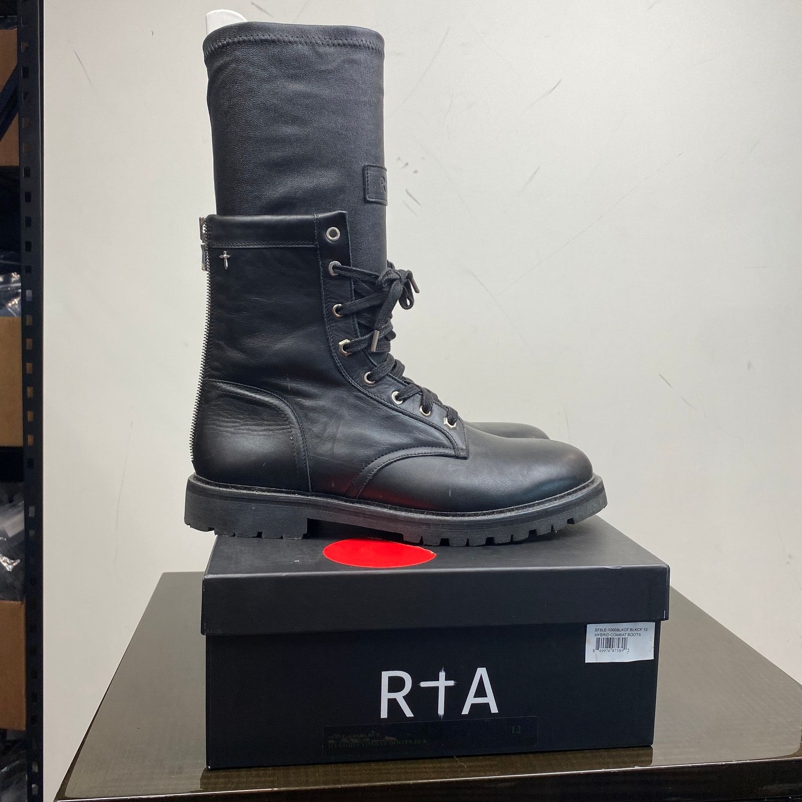 Rta $1090 RTA Calf Leather Hybrid Combat Boots Men's 12 Size US 12 / EU 45 - 3 Thumbnail