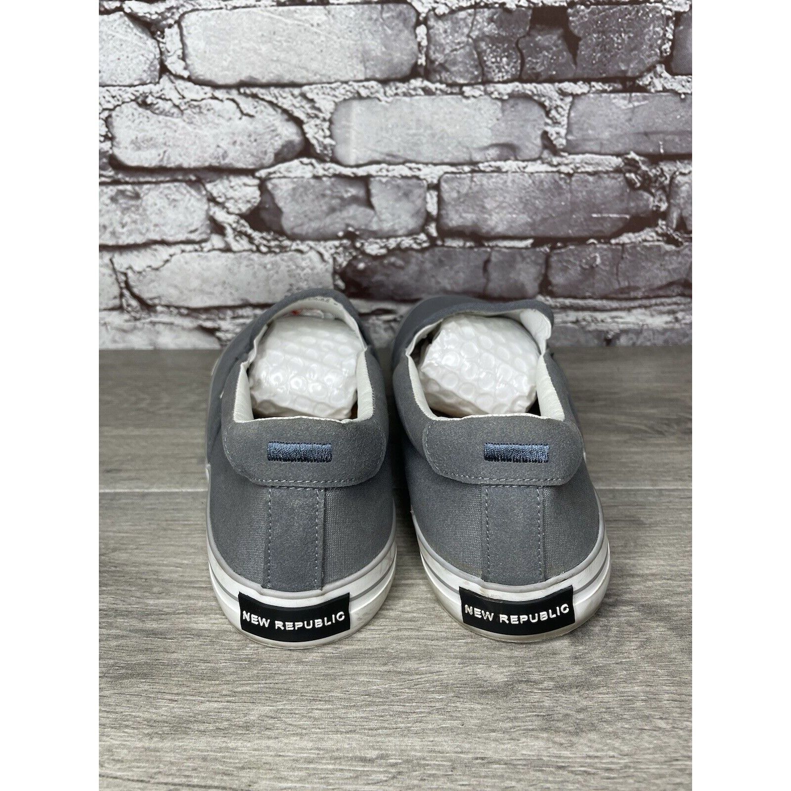 New Republic New Republic Grey Canvas Fabric Slip On Cork Sole Shoes Men’ Size US 11.5 / EU 44-45 - 4 Thumbnail