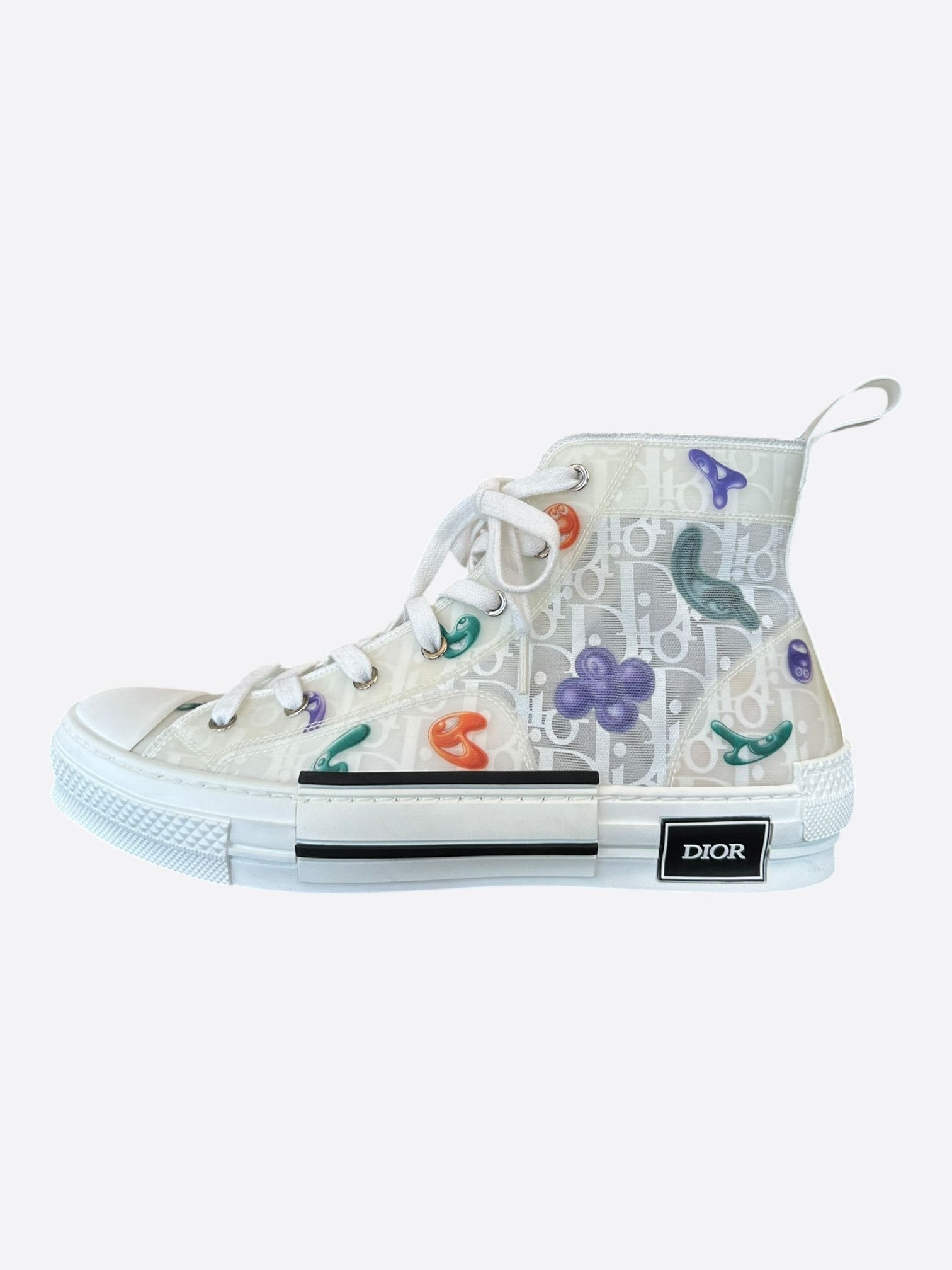 Dior Kenny Scharf White & Multicolor Oblique Faces B23 Sneakers Size US 10 / EU 43 - 3 Thumbnail
