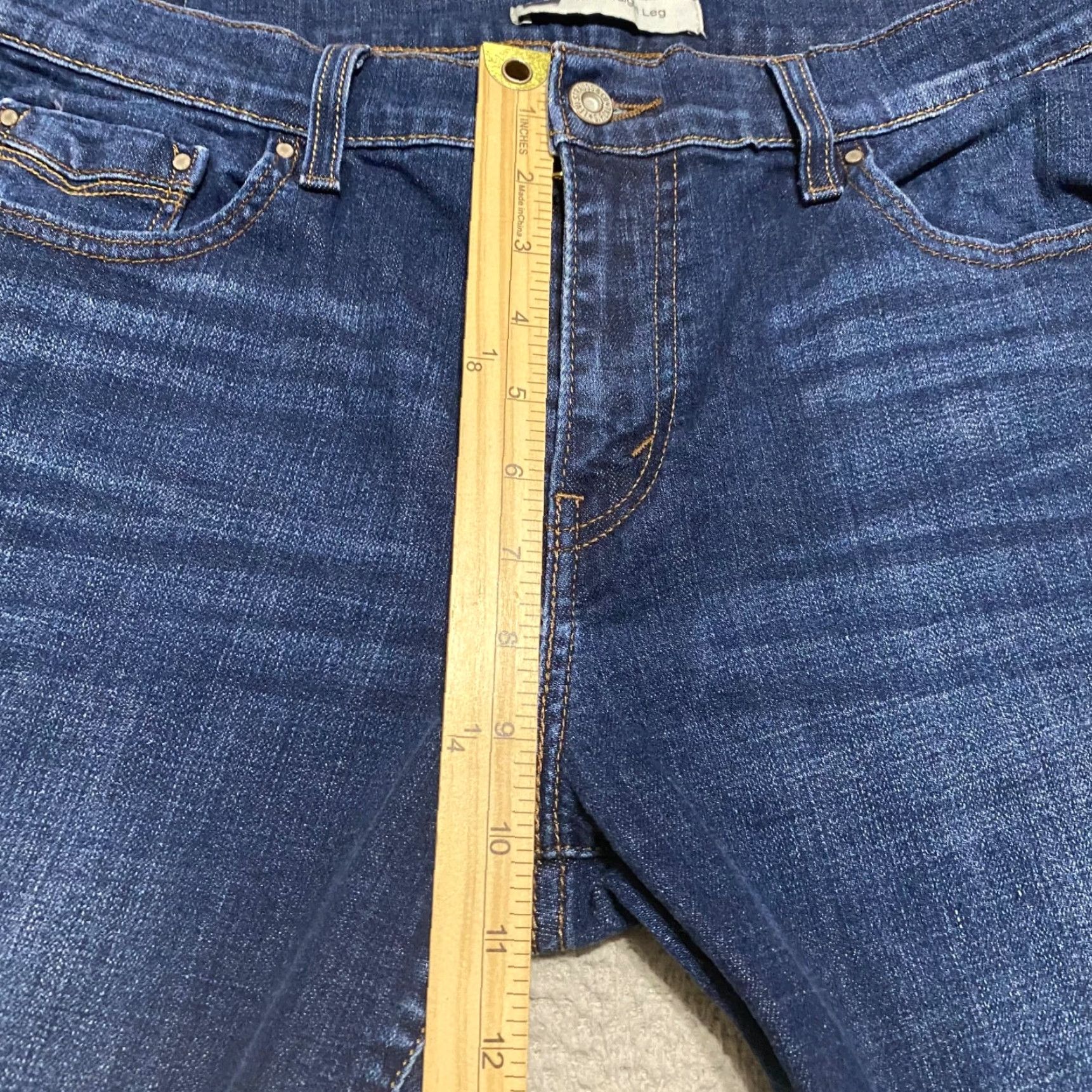Levi's Levi's 505 Jeans Blue Denim Dark Wash Straight Leg Mid Rise Womens Size 32 Inseam 30 Regular Size 38" / US 16 / IT 52 - 7 Thumbnail
