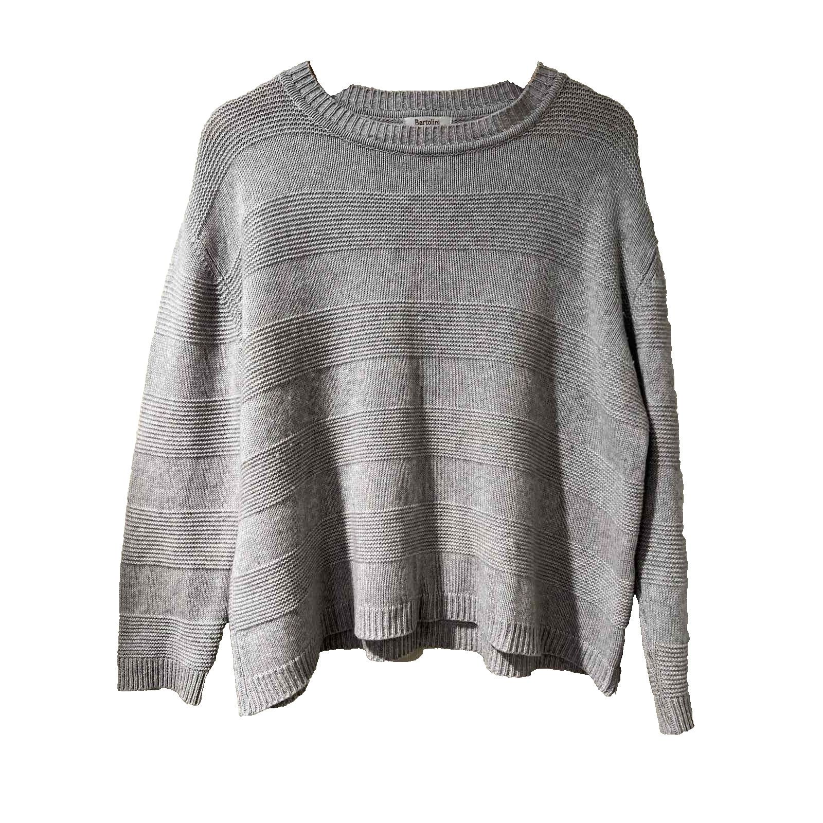 Broken Promises Co. Bartolini Cashmere Sweater cable knit Gray size M A001363 Size M / US 6-8 / IT 42-44 - 3 Thumbnail