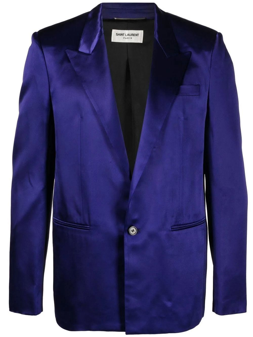 o1s1wg110724 Fitted Single-Breasted Jacket Shiny Royal Blue