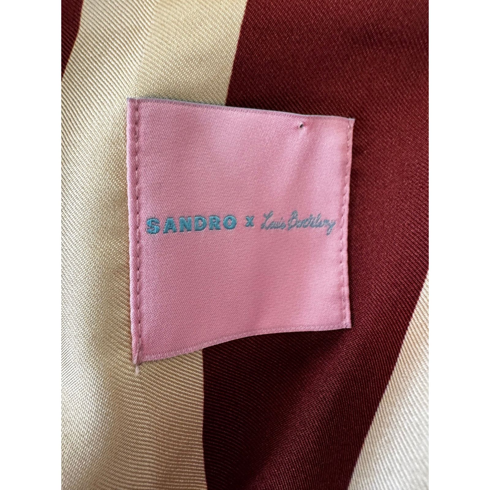 Sandro SANDRO x Louis Barthlemy Assia Silk Cropped Wrap Top Size XS / US 0-2 / IT 36-38 - 8 Thumbnail