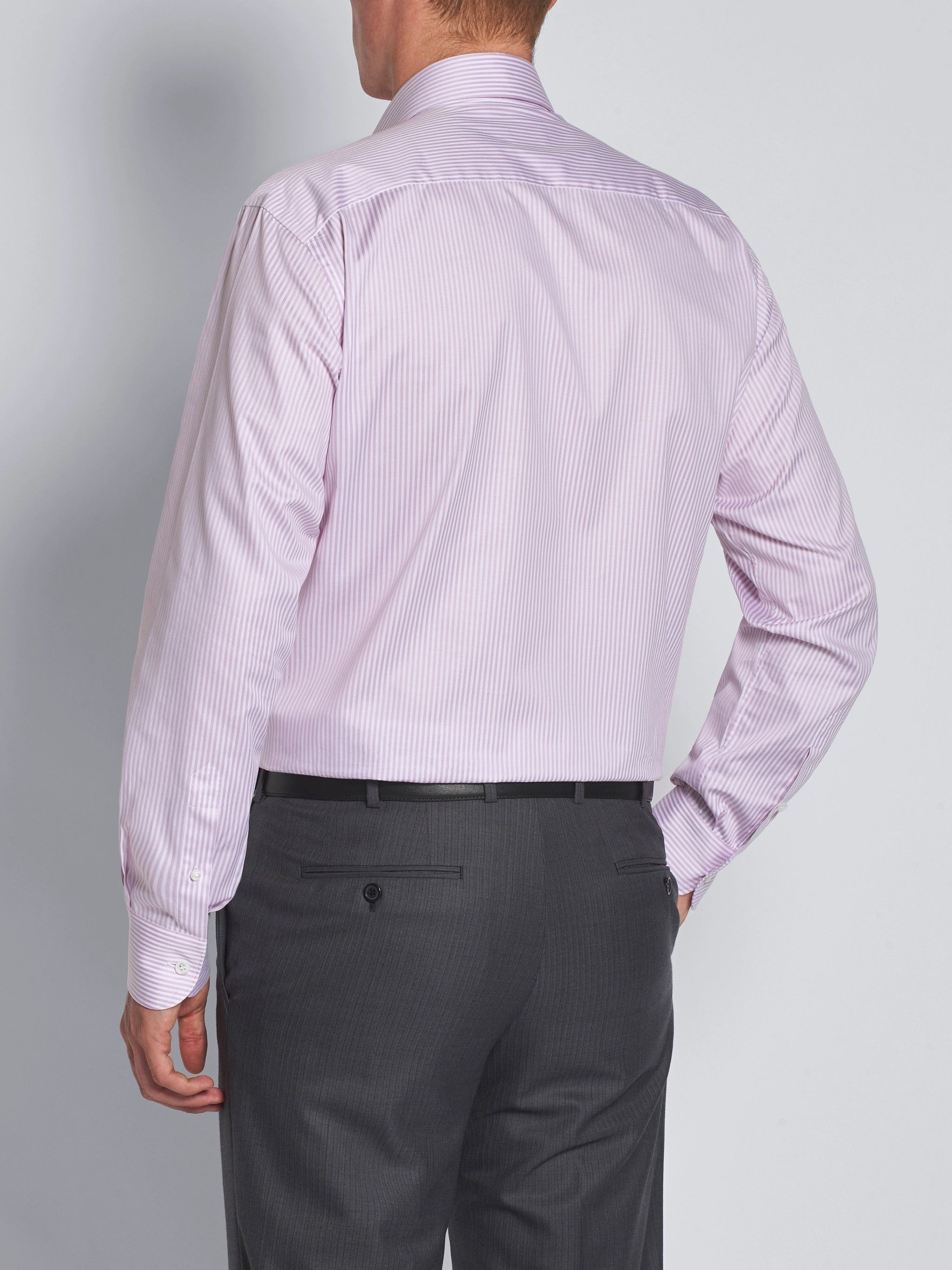 Brioni Brioni White and Pink Striped Organic Cotton Formal Shirt Size US M / EU 48-50 / 2 - 3 Thumbnail