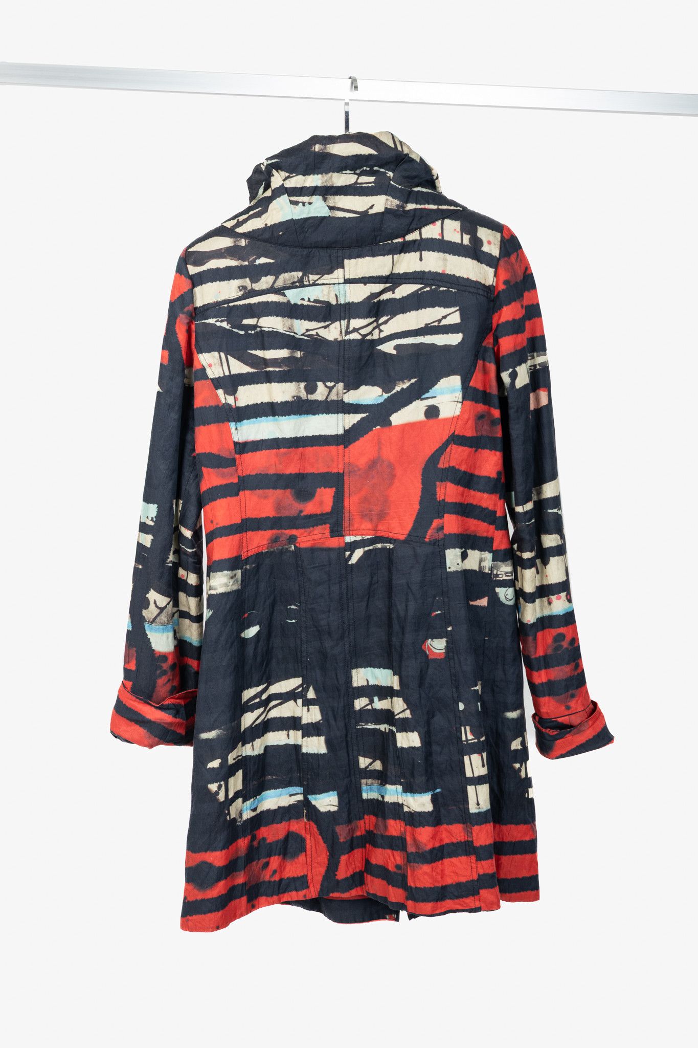Other Aventures des Toiles Black Cotton Abstract-Print Zip Coat Size M / US 6-8 / IT 42-44 - 2 Thumbnail
