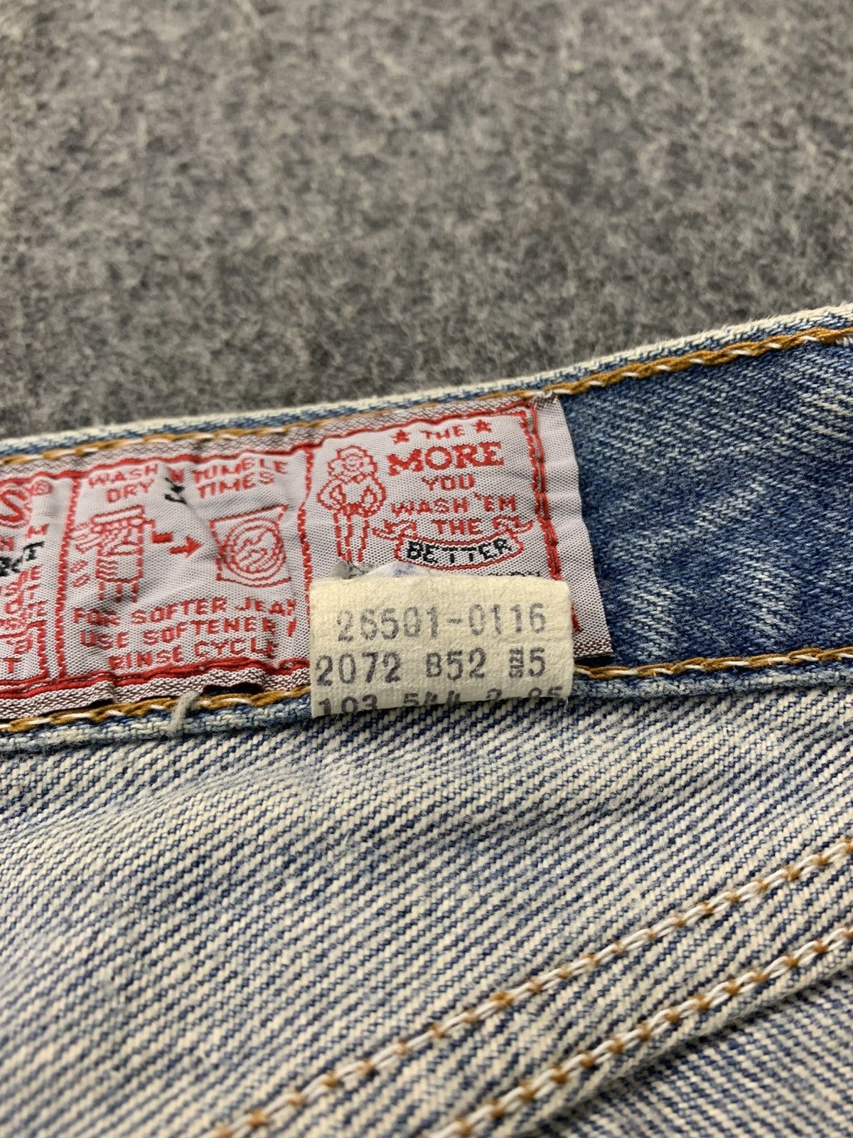 Levi's 90s Levis Strauss Lot 26501-0116 Denim Jeans Straight Cut Size 24" / US 00 / IT 34 - 10 Thumbnail