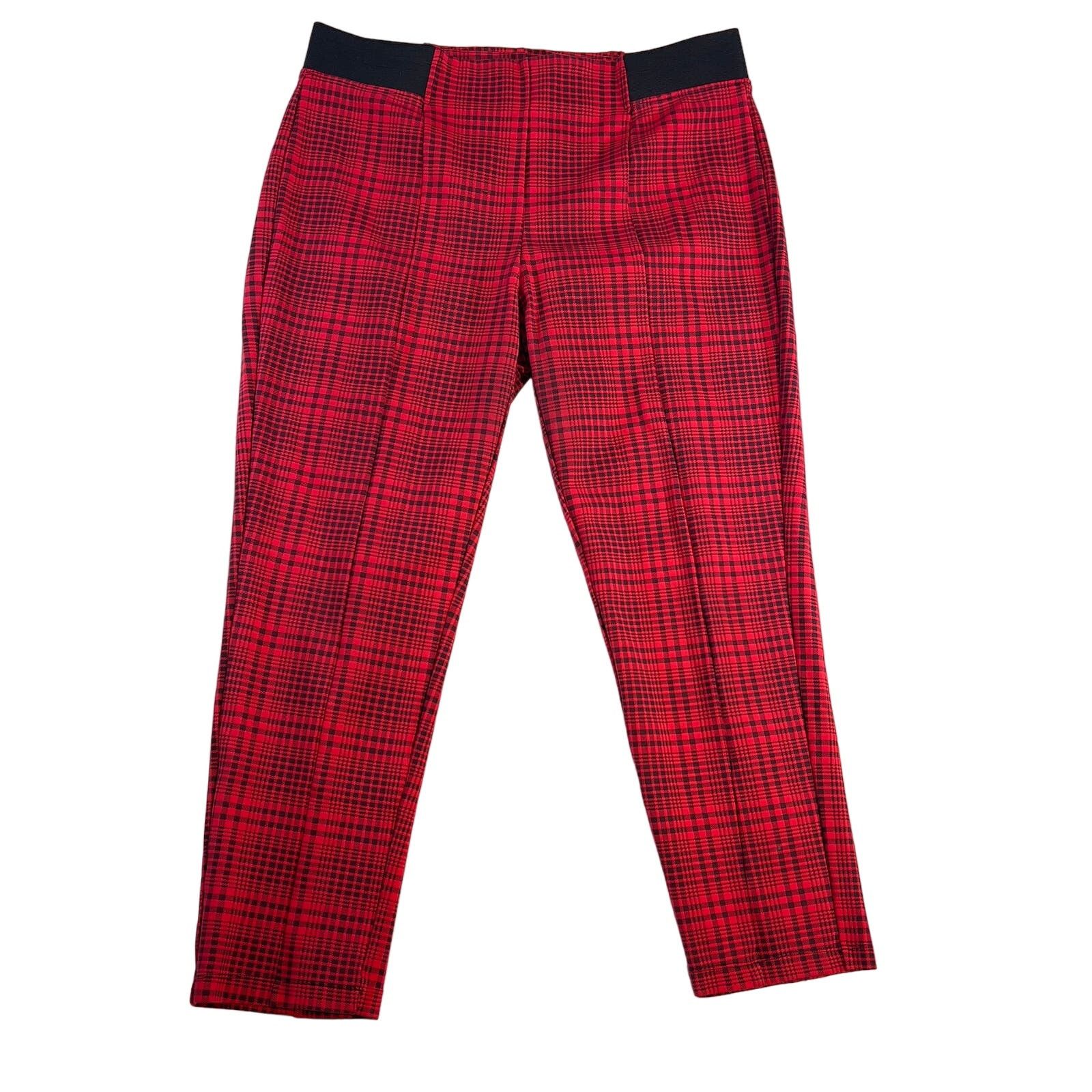 Other Terra & Sky Stretch Pullon Pant Ankle Woman's 1X Red Black Size 36" / US 14 / IT 50 - 1 Thumbnail