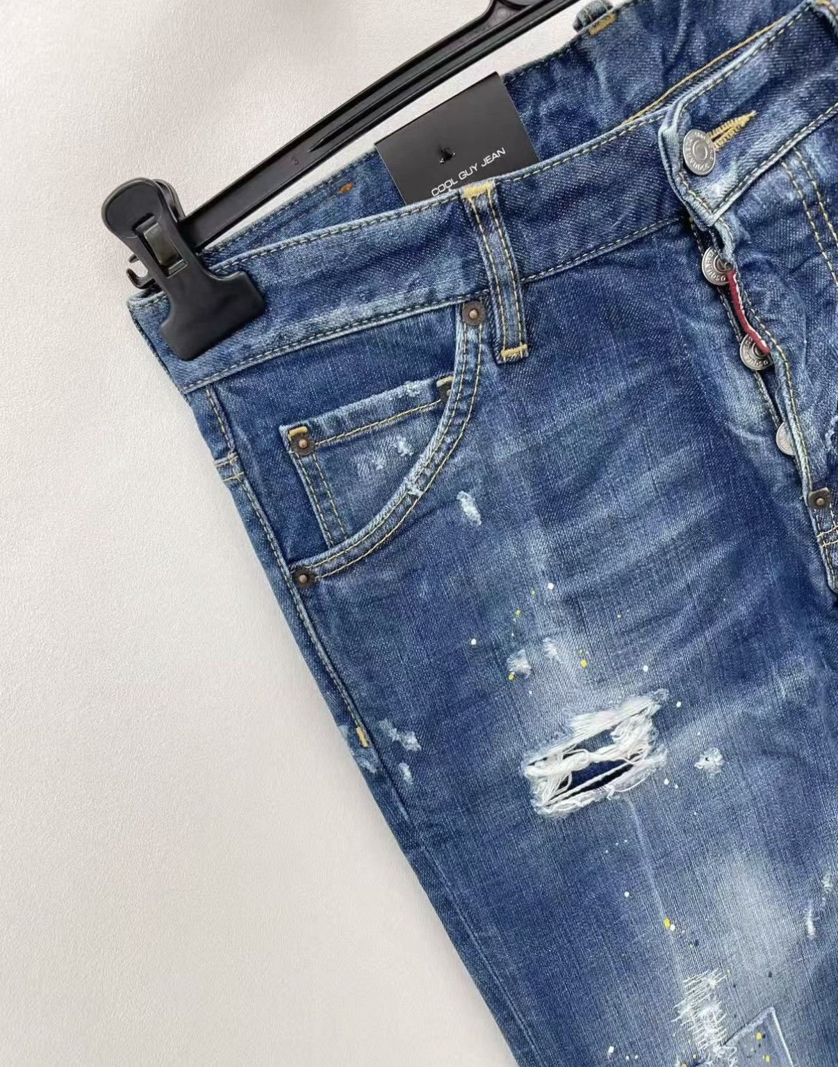 Dsquared2 DSQUARED2 D2 Stretch Washed Distressed Patchwork Jeans J30 Size US 32 / EU 48 - 2 Thumbnail
