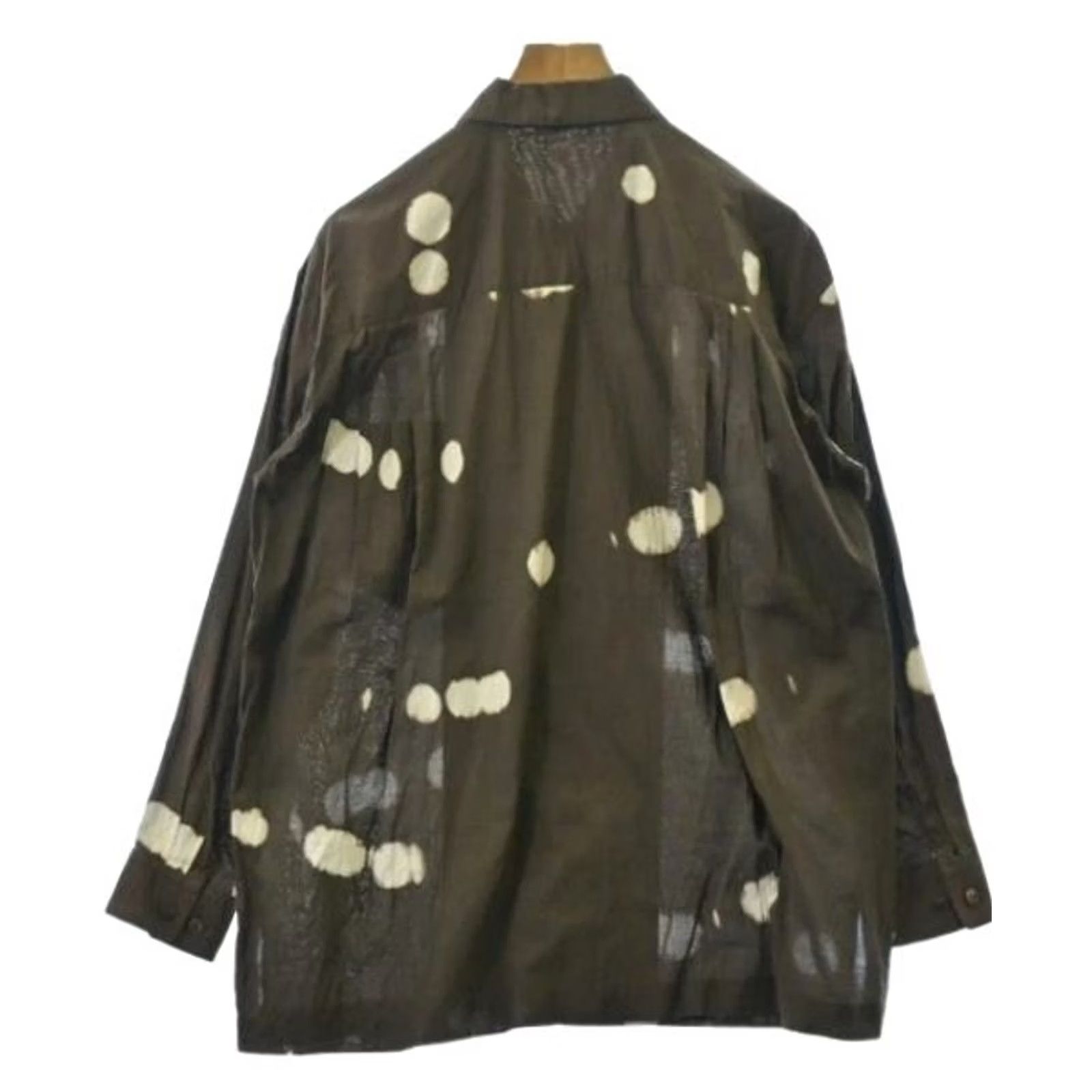 Issey Miyake ISSEY MIYAKE MEN Shirt Casual Cotton Brown x White All-Over Print Size M Long Sleeve Button-Up Men Size US M / EU 48-50 / 2 - 2 Thumbnail