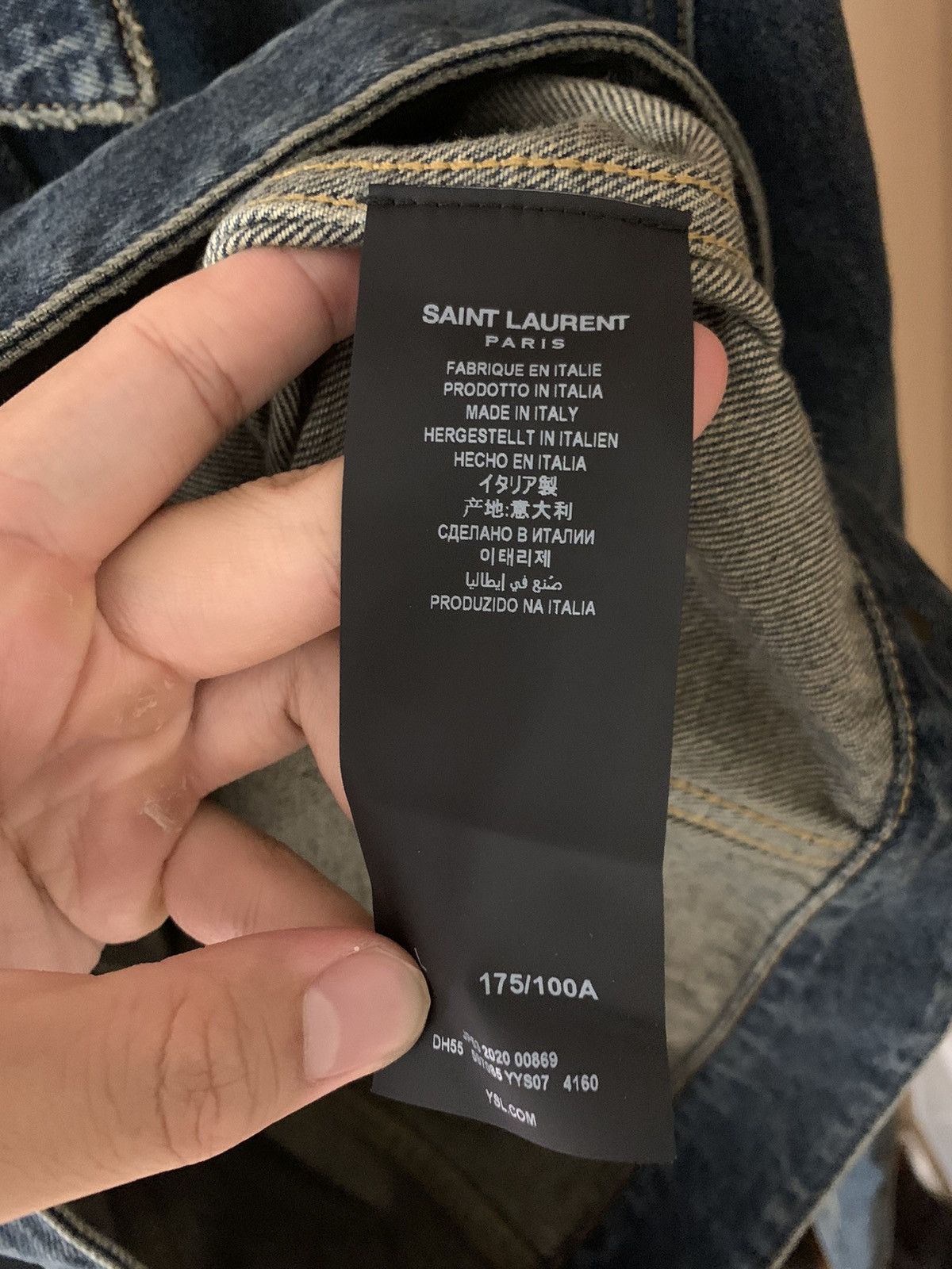 Saint Laurent Paris Saint Laurent 2021SS Washed denim jacket Size US L / EU 52-54 / 3 - 5 Thumbnail