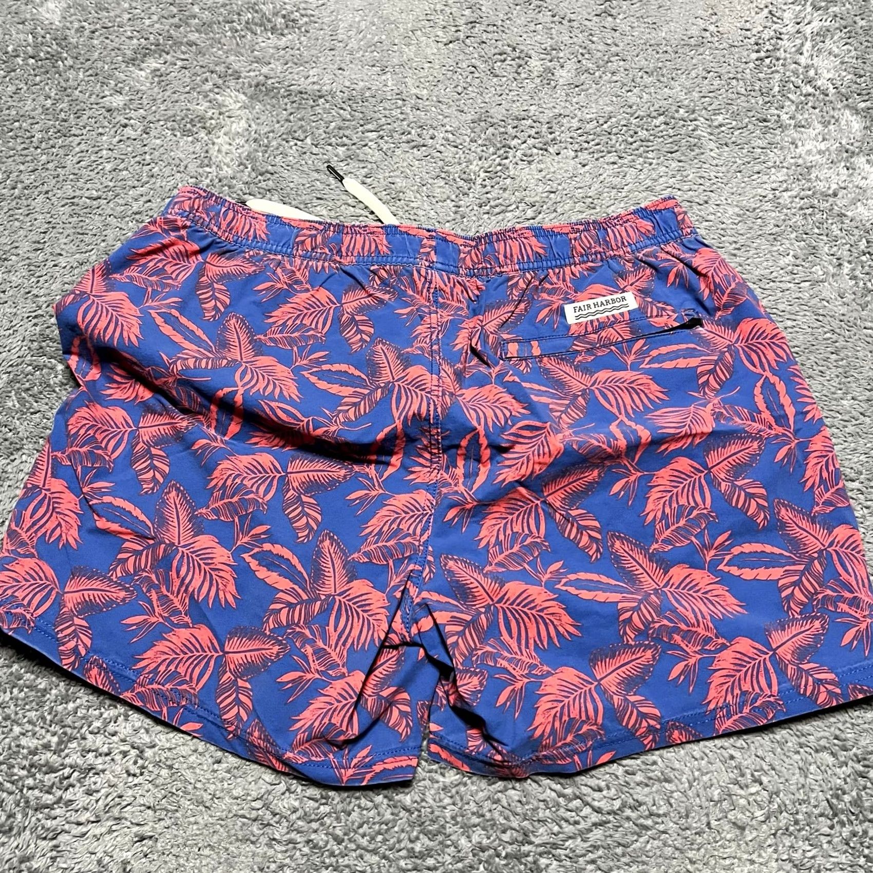 Vintage Fair Harbor Shorts Mens XL Lined Hybrid Stretch Pink Blue Floral Shorts Size US 36 / EU 52 - 3 Thumbnail