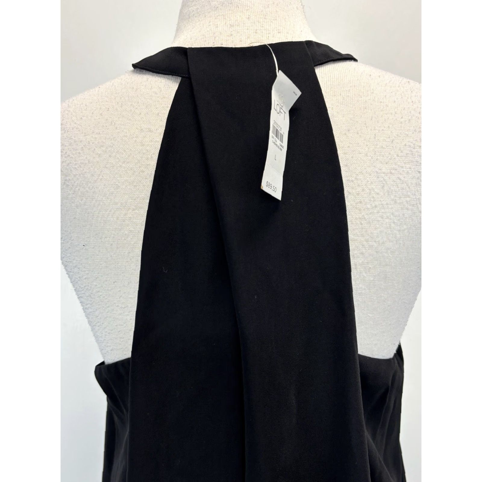 Loft NEW! Ann Taylor LOFT Dress Women Large Black Halter Swing Sleeveless Cocktail Size L / US 10 / IT 46 - 7 Thumbnail