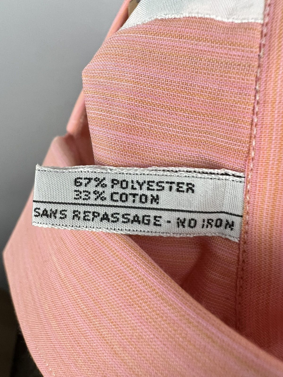 Lanvin × Vintage New Lanvin Paris Short Sleeve Button Up pink shirt Size US M / EU 48-50 / 2 - 4 Thumbnail