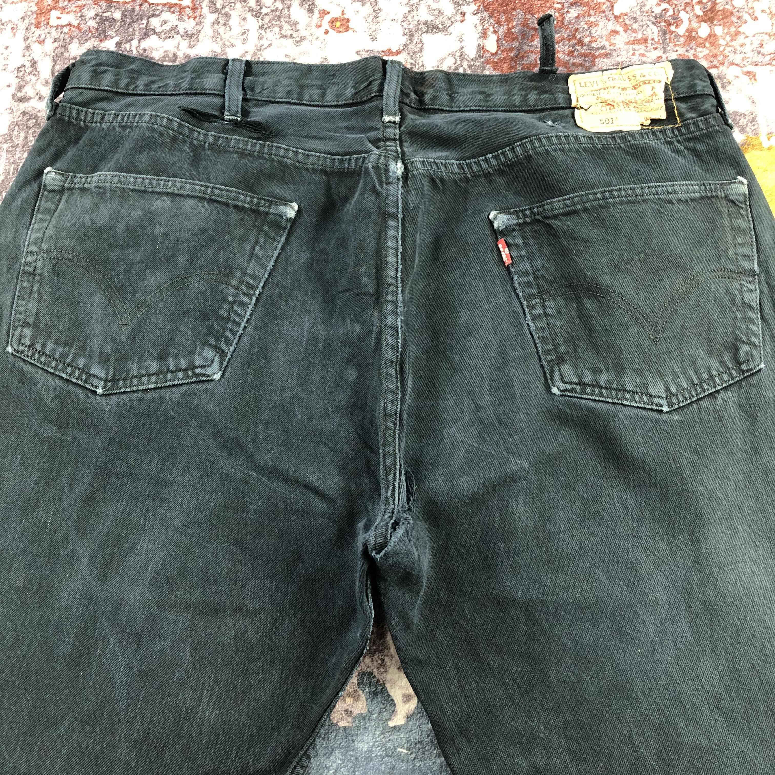 Levi's × Vintage Faded Black Levis 501 Jeans-JM2920 Size US 41 - 5 Thumbnail