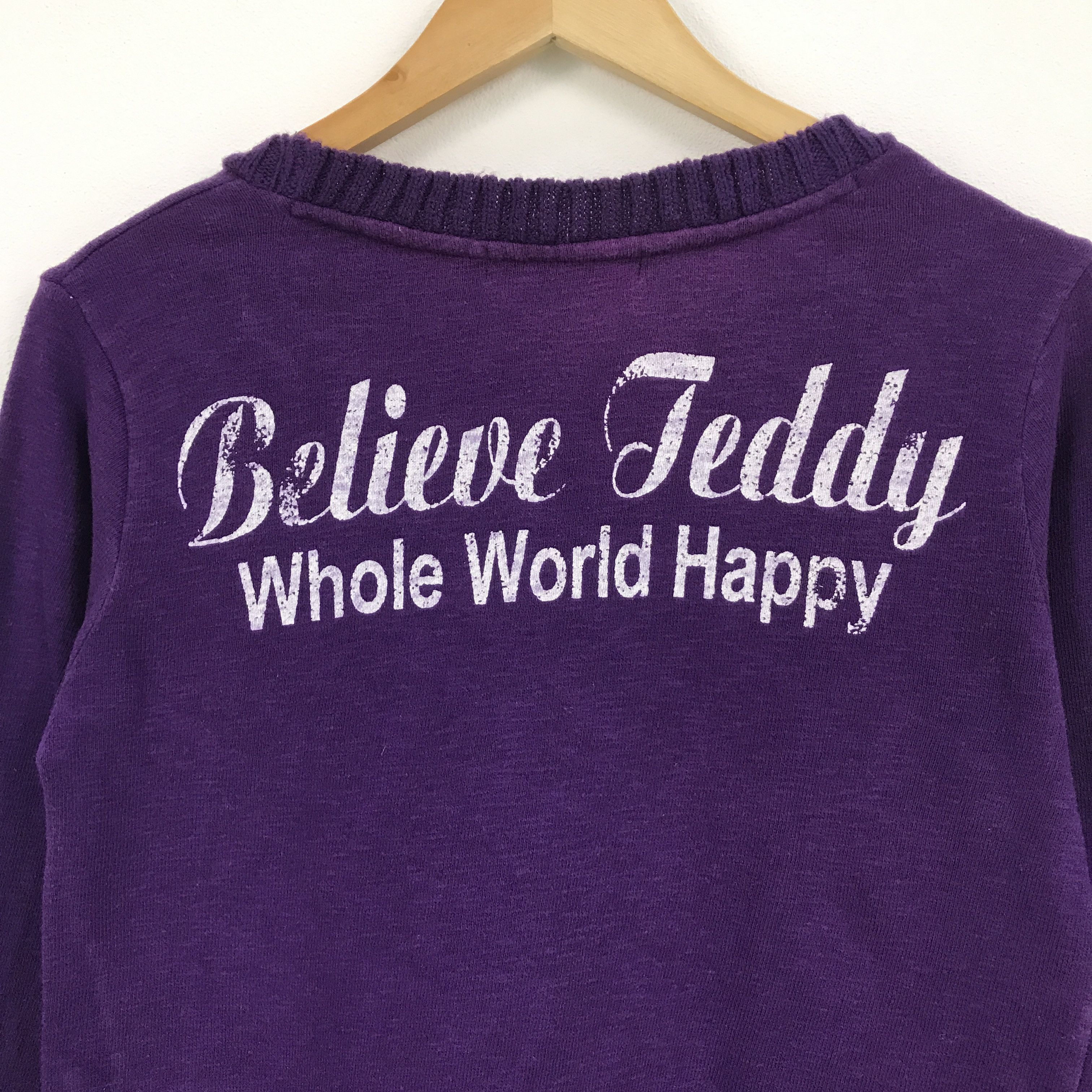 Japanese Brand belive teddy punk style Japan sweatshirts Size XS / US 0-2 / IT 36-38 - 4 Thumbnail