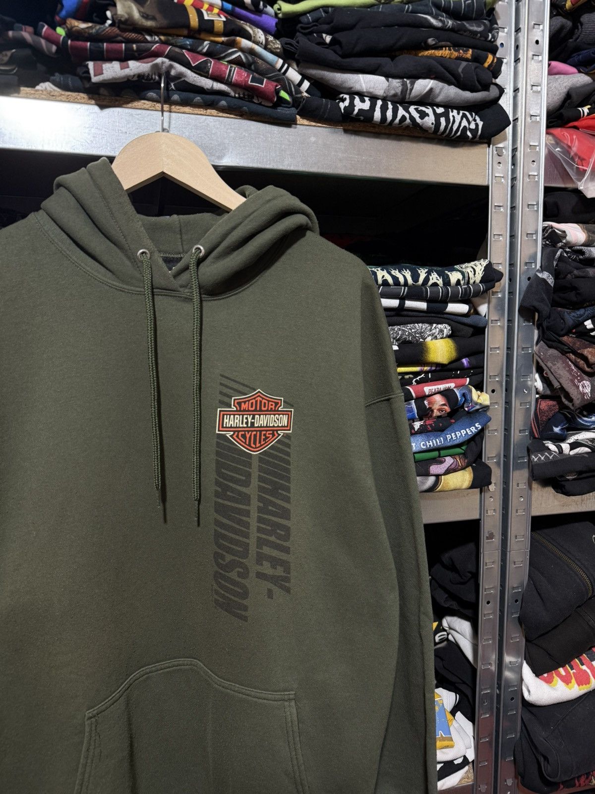 Harley Davidson Vintage 2009 Harley Davidson Aargau Bikers Khaki Hoodie Y2K Size US XXL / EU 58 / 5 - 3 Thumbnail