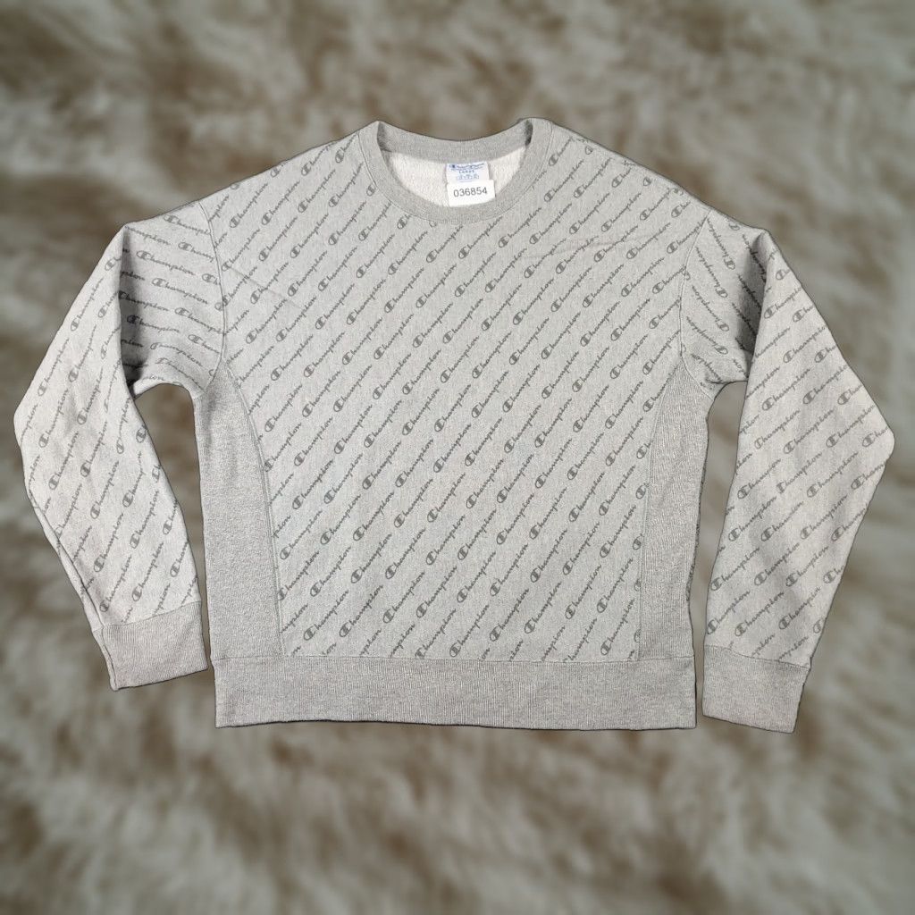 Champion Champion Reverse Weave Womens Large XL Ladies Gray Pullover Sweatshirt Size L / US 10 / IT 46 - 1 Thumbnail
