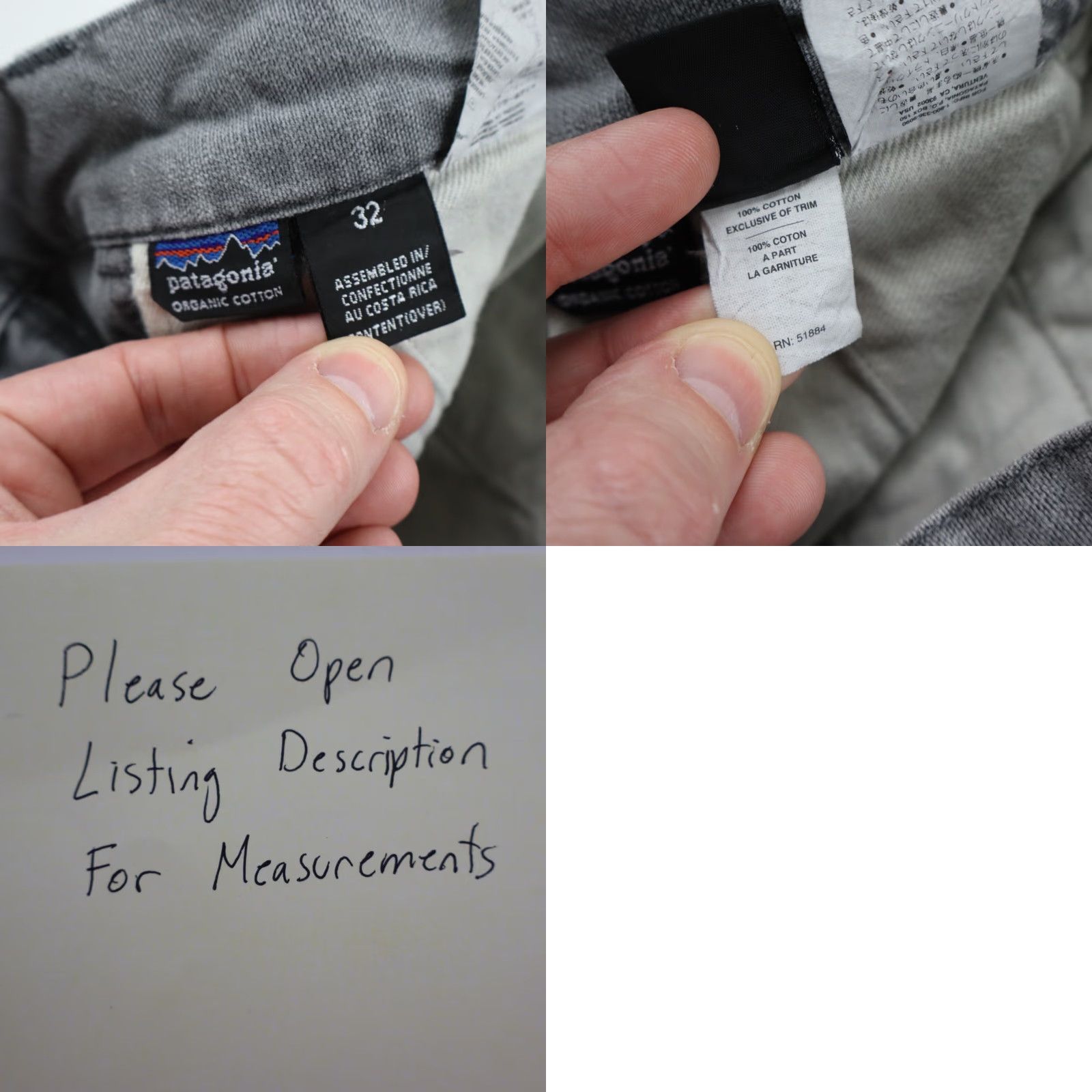 Patagonia VINTAGE Patagonia Stand Up Pants Mens 30 Gray Canvas Double Knee Work Denim Pants 30X32 Mens Jeans Denim Gray 80s 90s Styles Size US 30 / EU 46 - 11 Thumbnail