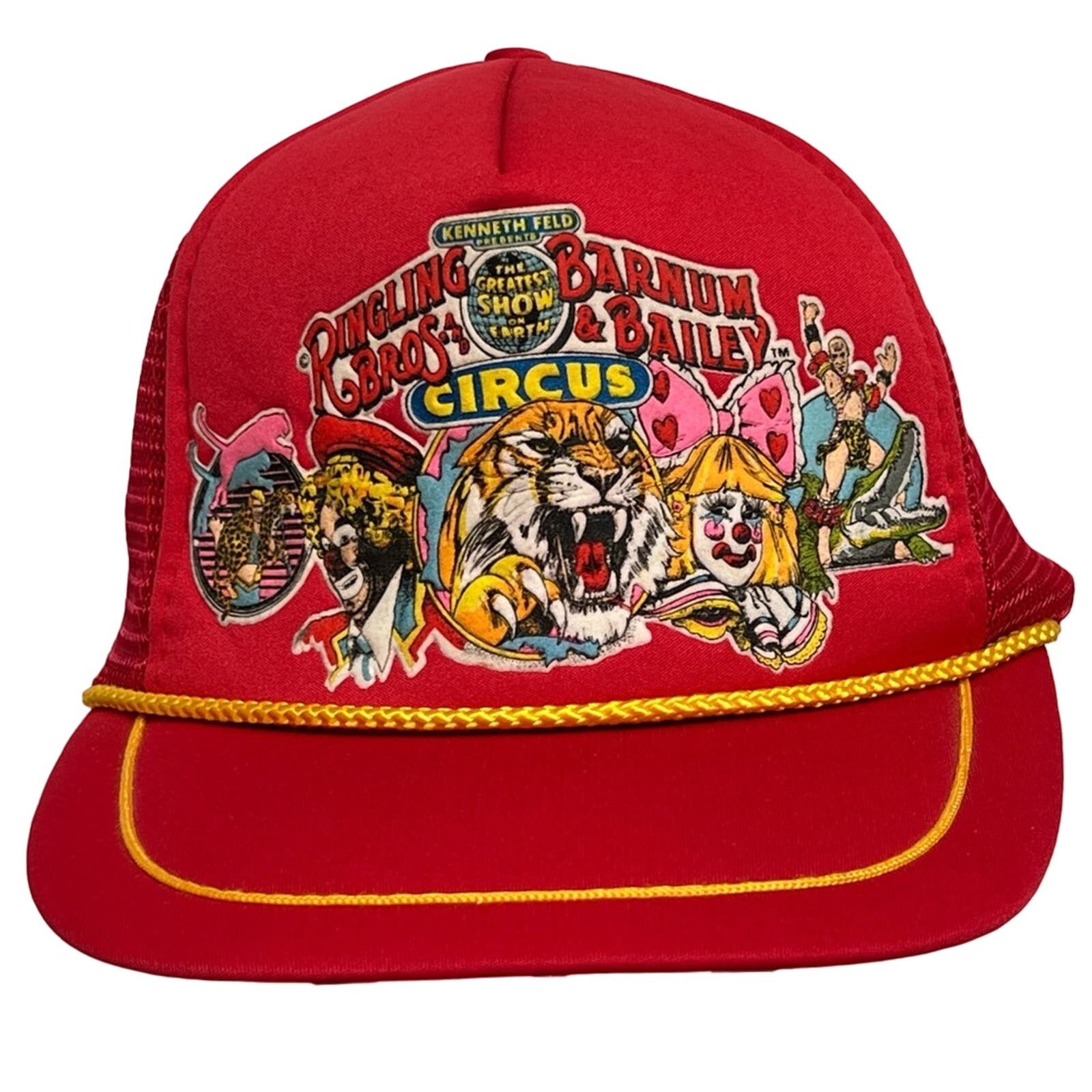 Vintage Ringling Bros Barnum & Bailey Circus Vintage 80s Trucker Hat Size ONE SIZE - 1 Thumbnail