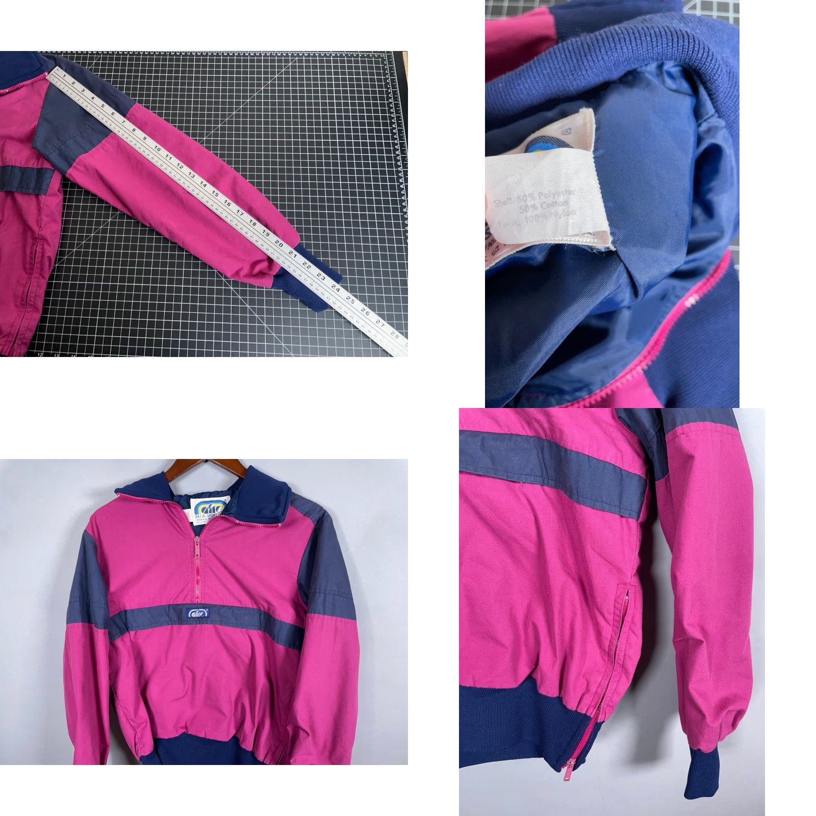 Vintage Vintage Women's 90s Pink Windbreaker Jacket 12 1/4 Zip Lightweight Casual USA Made Size XL / US 12-14 / IT 48-50 - 8 Thumbnail