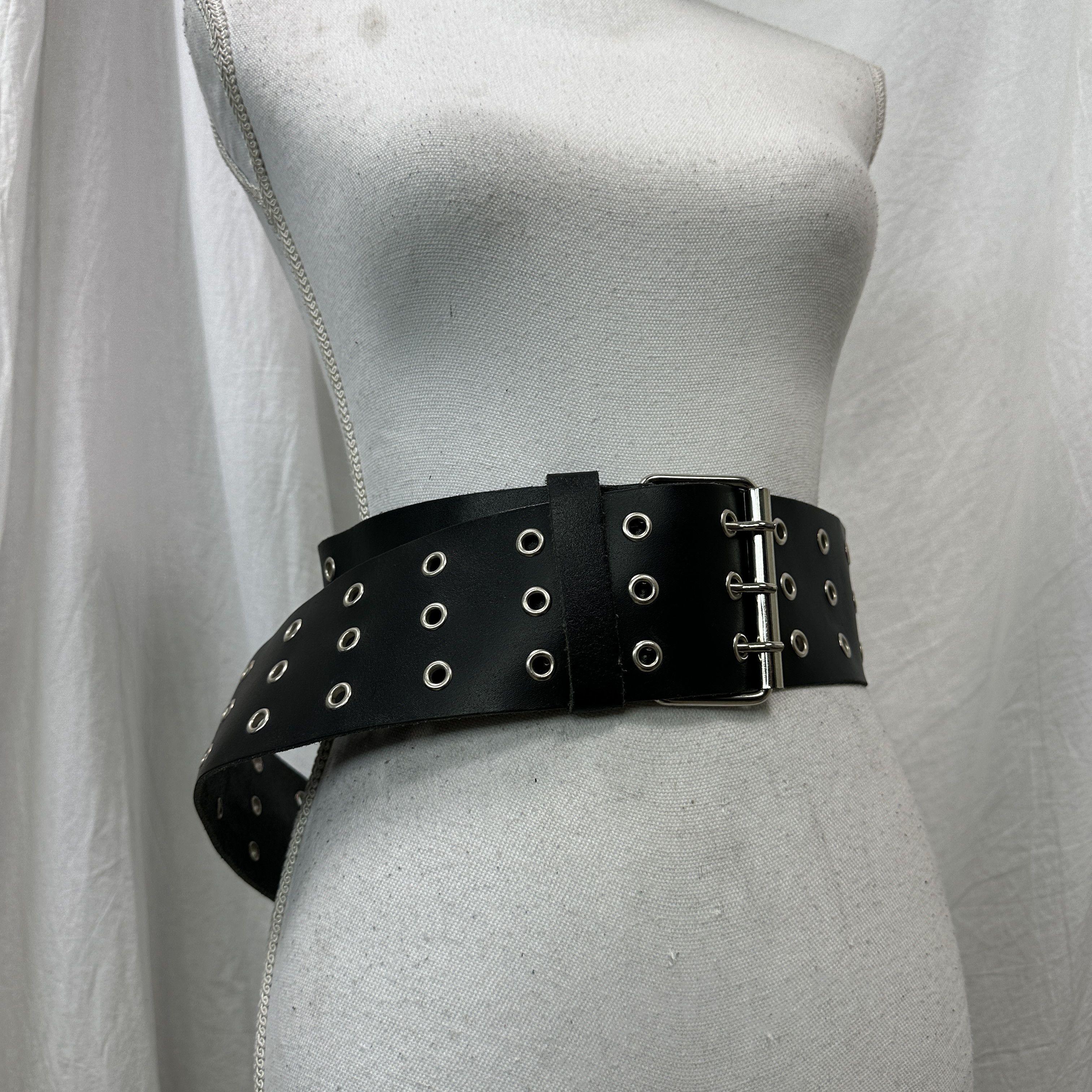 Vintage Vintage Avant Garde Opium Wide Leather Belt Y2K Size ONE SIZE - 7 Thumbnail
