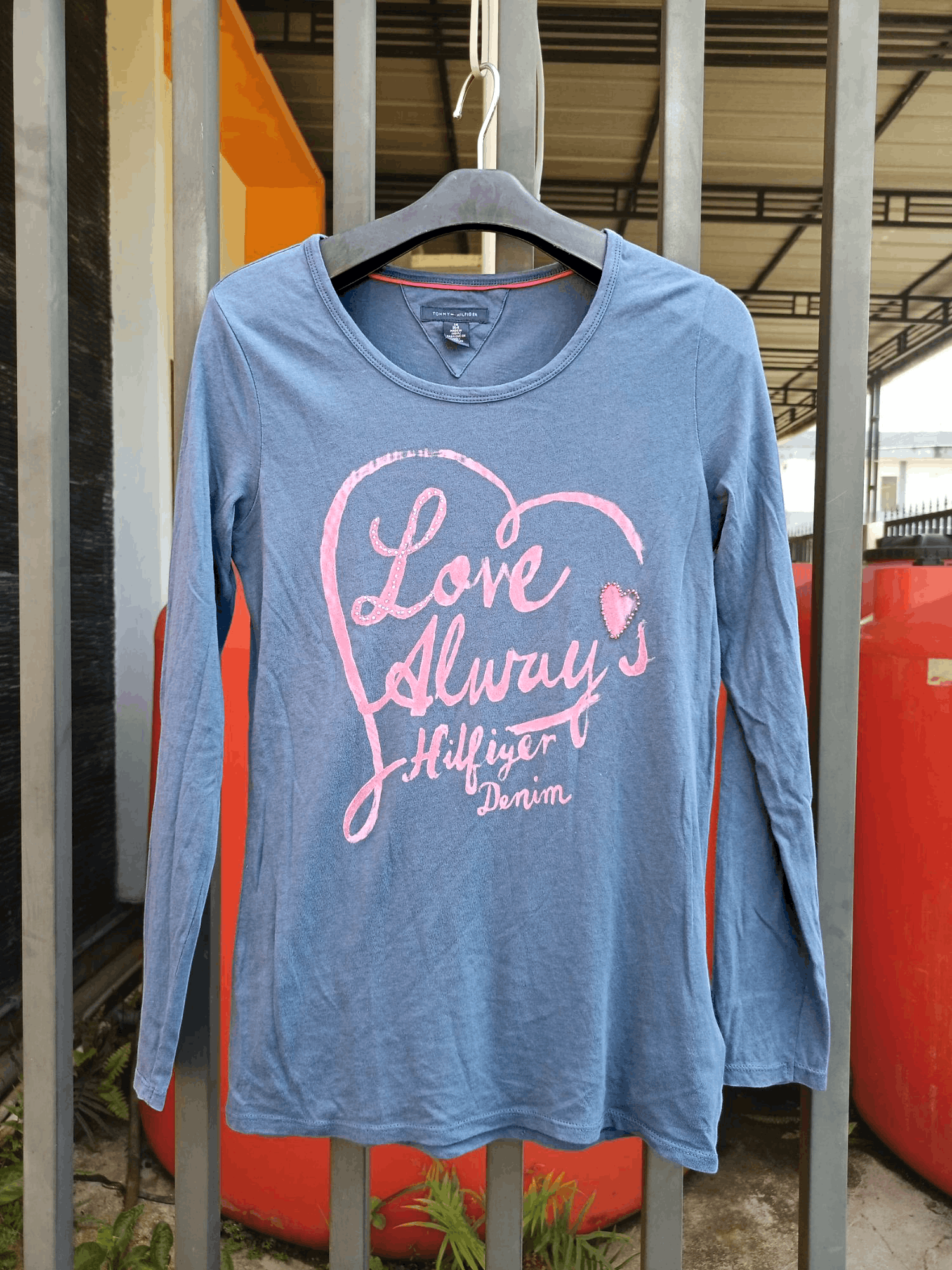 Designer × Tommy Hilfiger Hilfiger ❤️ New York Women Long Sleeve T-Shirt Size US L / EU 52-54 / 3 - 23 Thumbnail