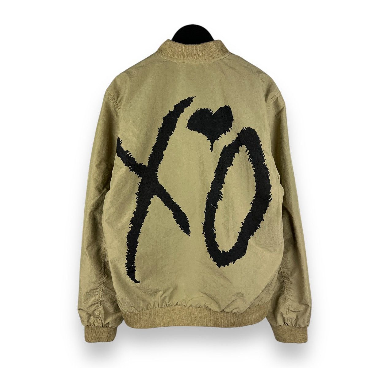 H&M x The Weeknd XO Big Logo Beige Bomber Jacket